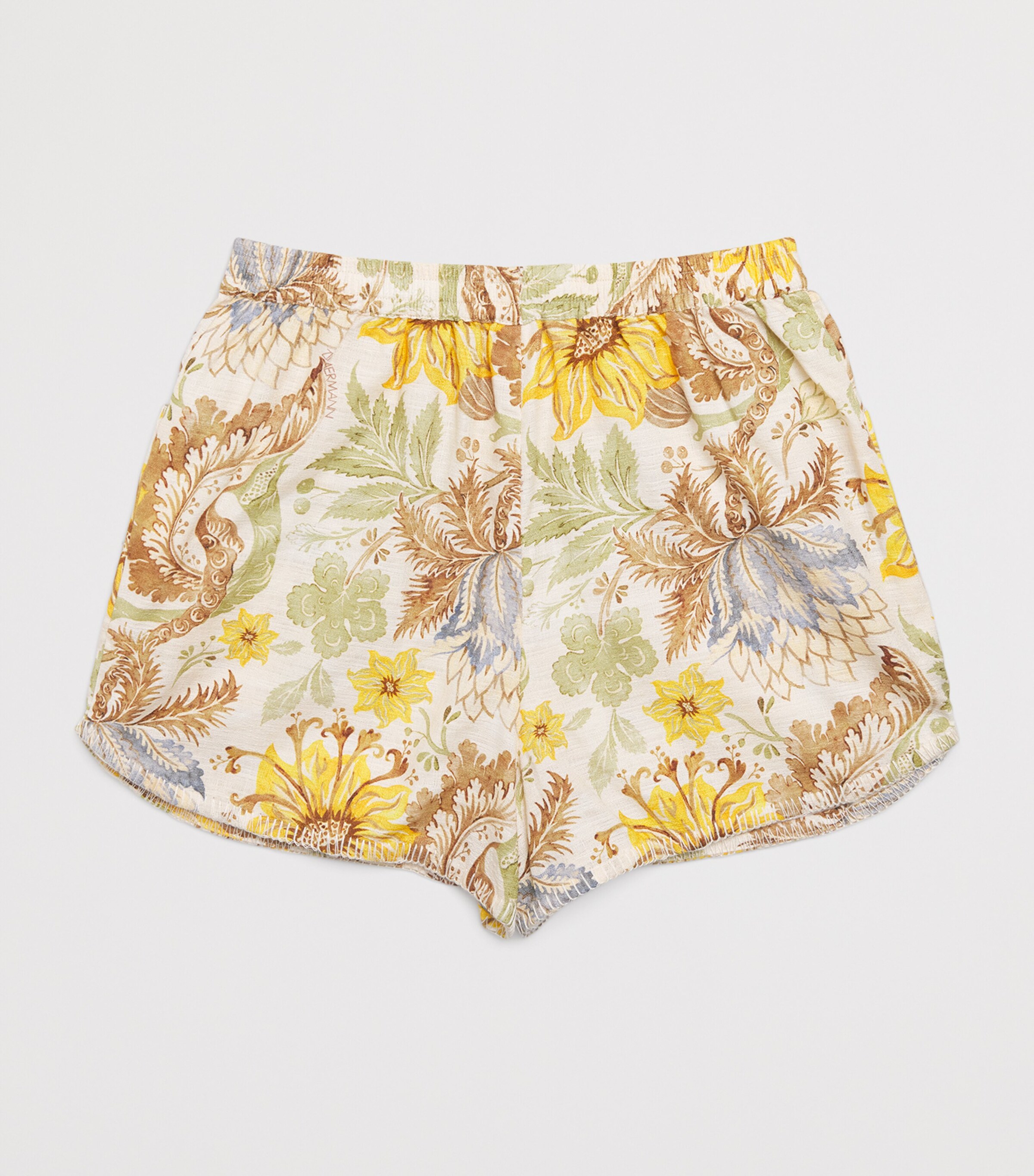 Cotton Floral Daylight Shorts (1-12 Years) STAMP FLORAL CREAM Image 2