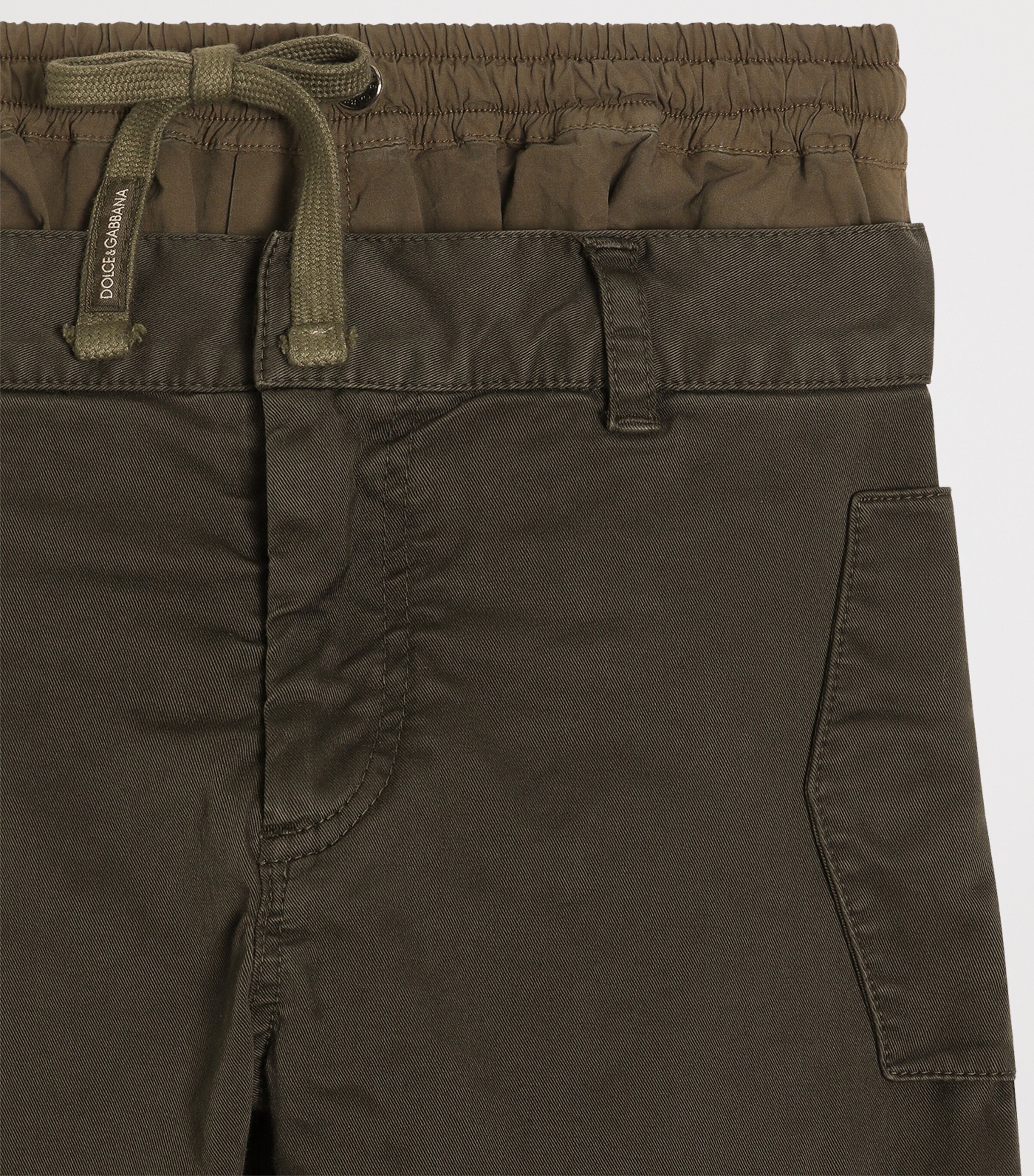Dolce&Gabbana Kids Gabardine-Canvas Cargo Trousers (8-12+ Years) Combined Colou Image 4