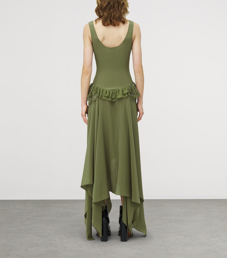 Silk Asymmetric Midi Dress 3009 Image 4