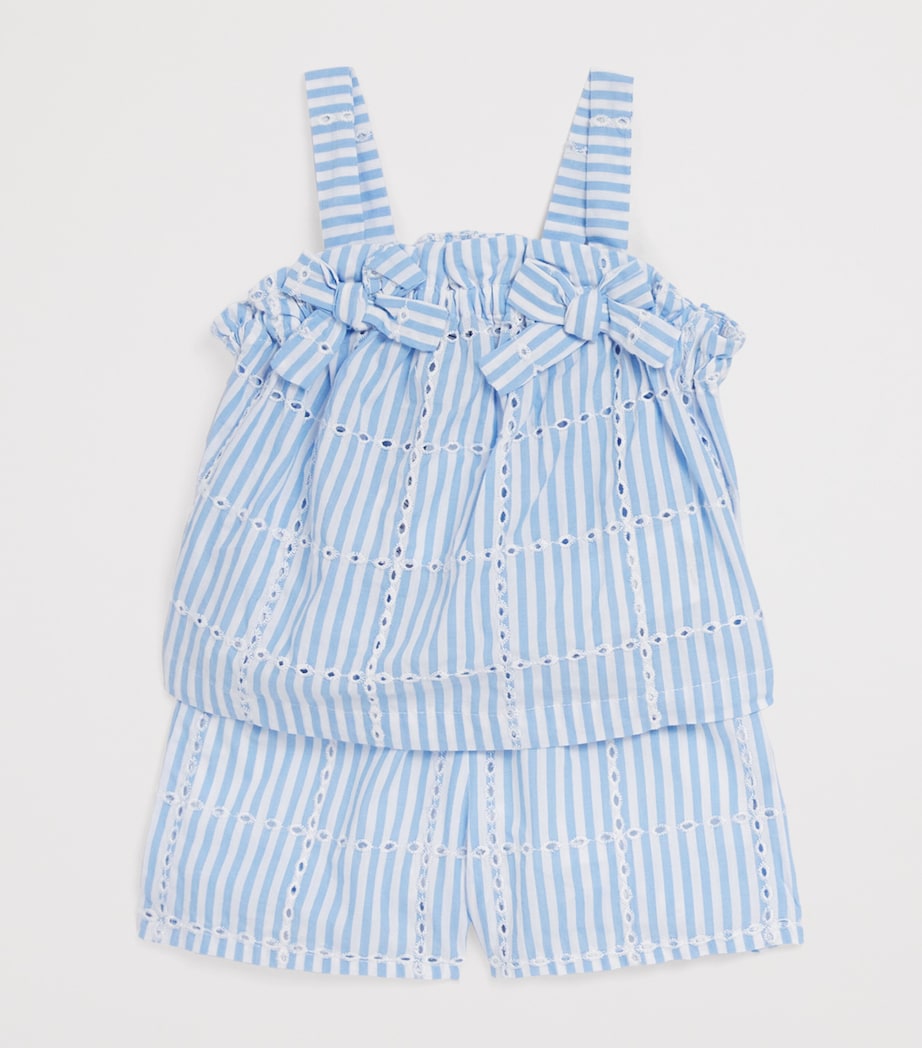 Cotton Stripe Top and Shorts Set (3 Months – 4 Years) 43AZUR Image 3