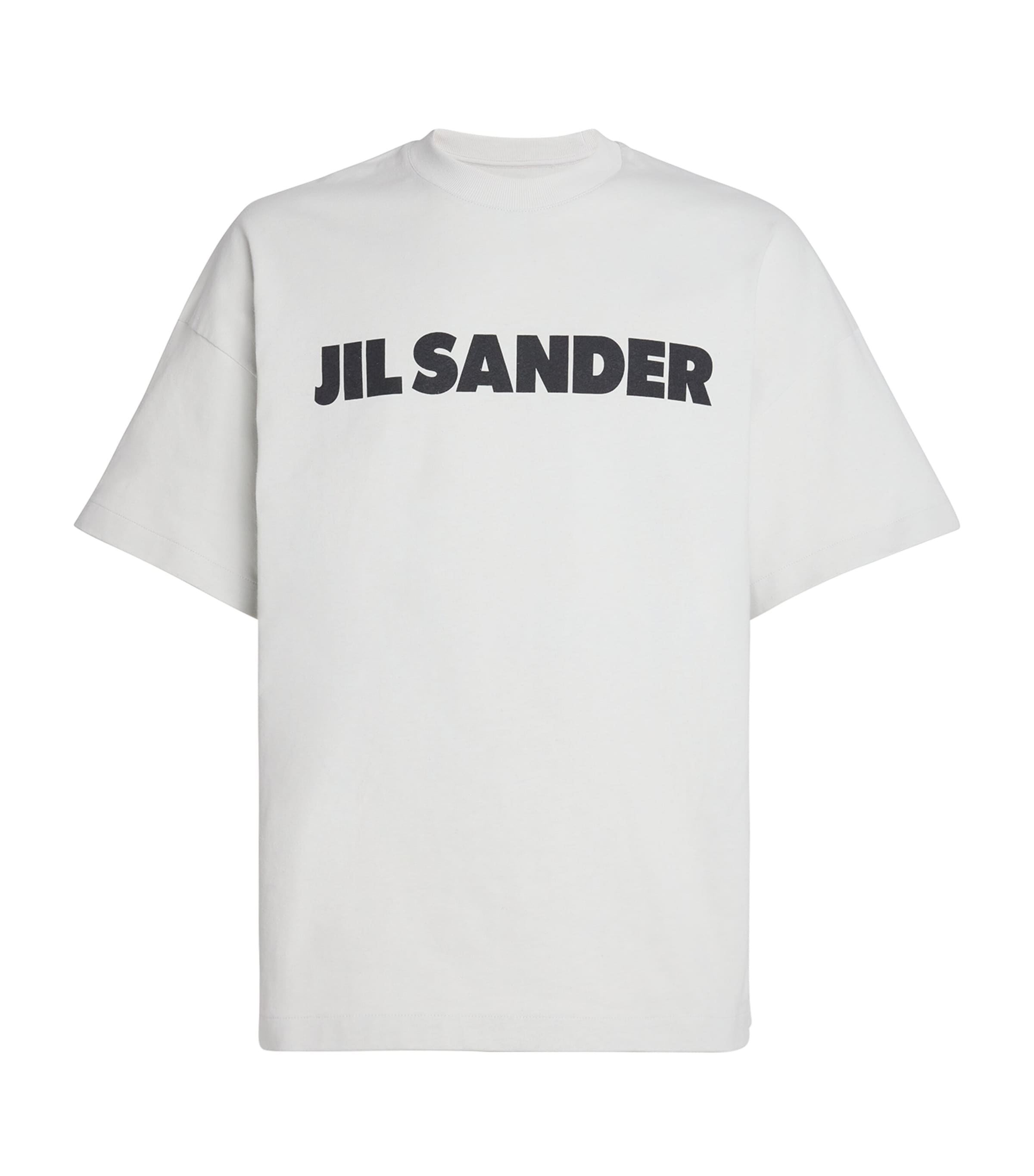 Jil Sander Logo T-shirt By . The Brand Presents A Minimalist Style That Is Appreciated Wor In Gray