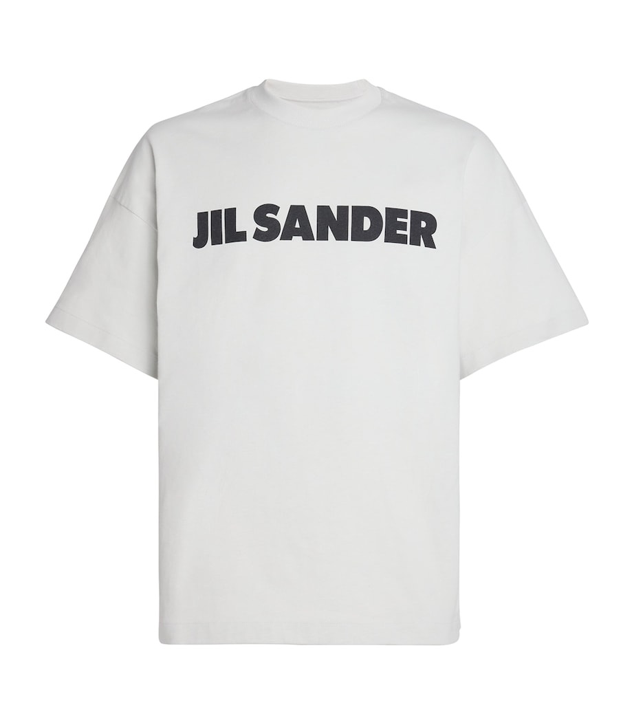 Cotton Logo T-Shirt PALE GREY Image 1