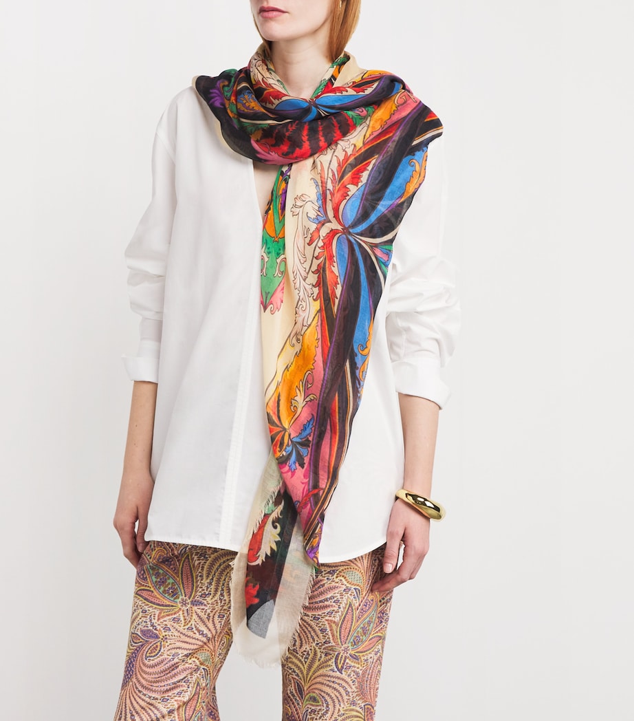 Printed Square Scarf X0804 Image 2