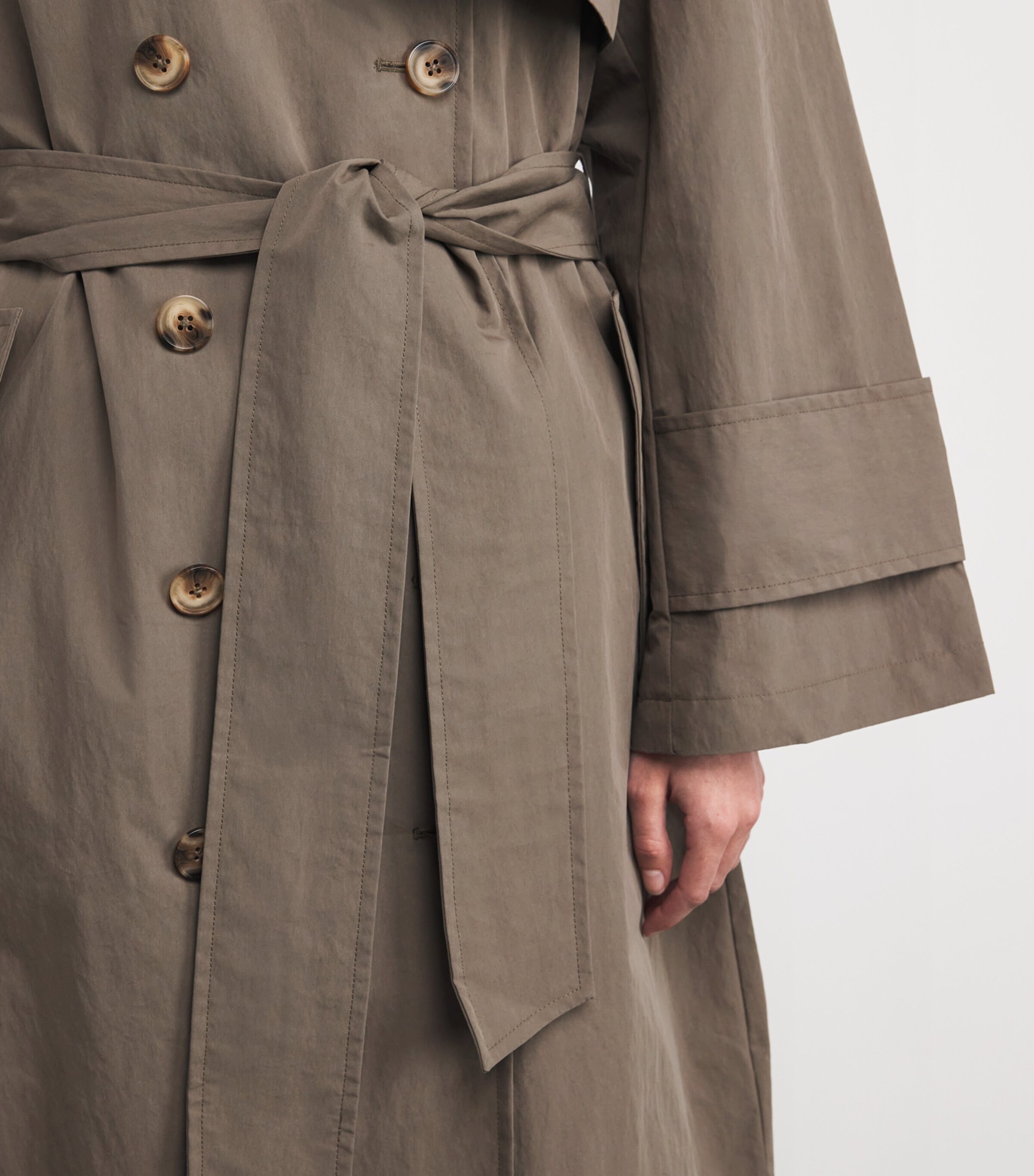 Cotton-Blend Siena Trench Coat MUD Image 6