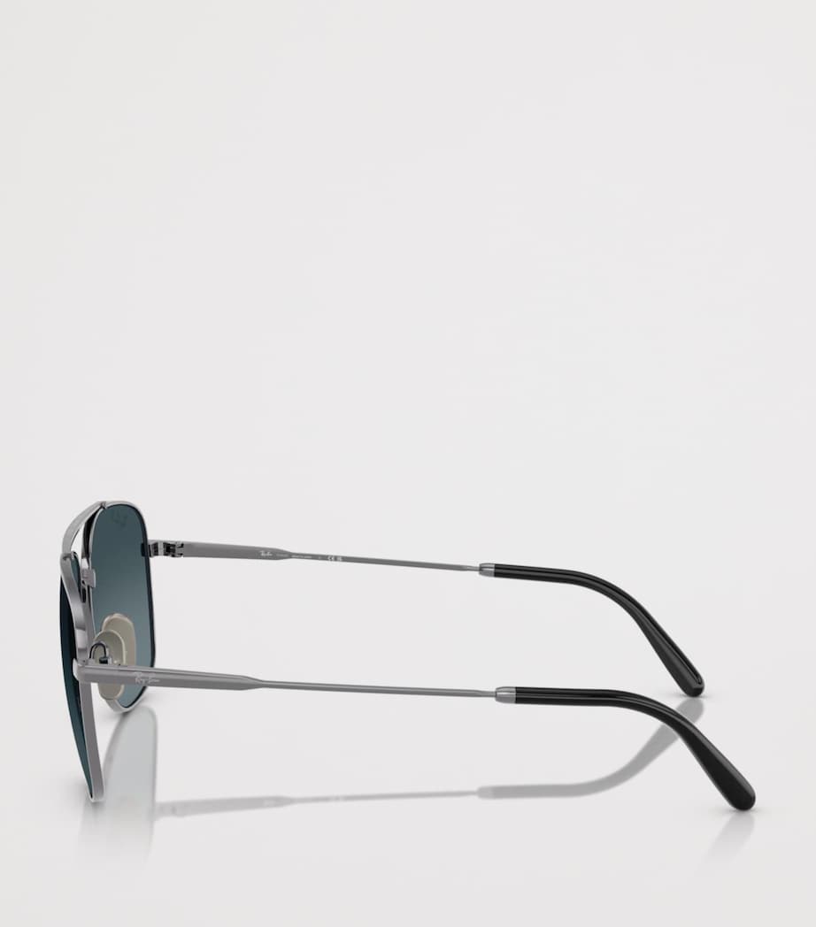 Ray-Ban Titanium William Square Sunglasses Grey Image 3