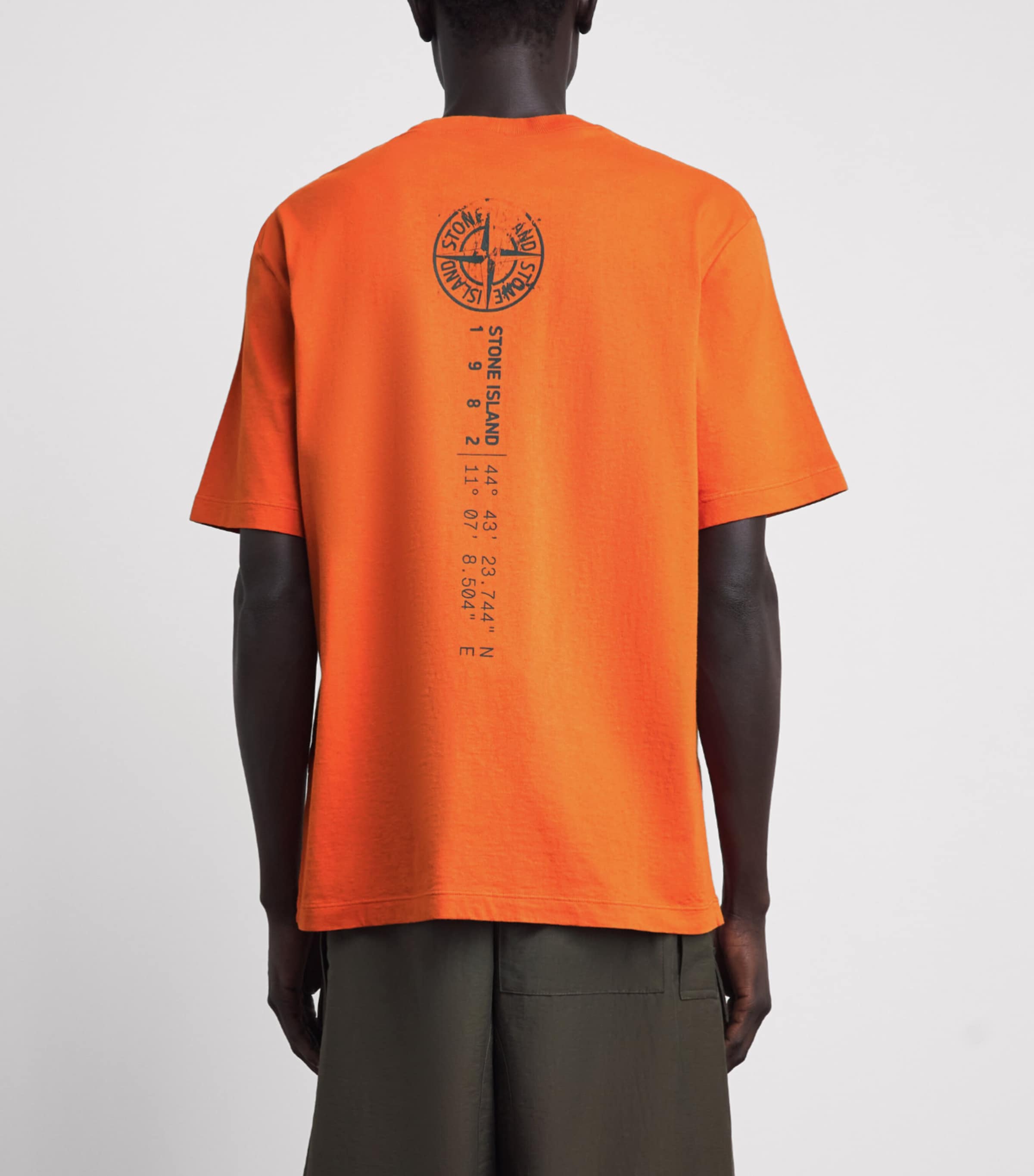 Stone Island Mens Cotton Vertical Compass T-Shirt Image 5