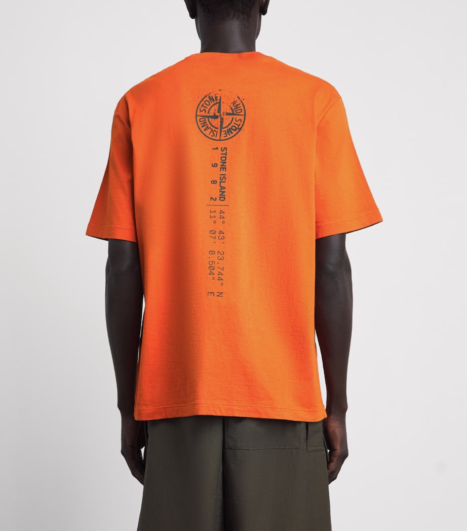 Stone Island Mens Cotton Vertical Compass T-Shirt Image 5
