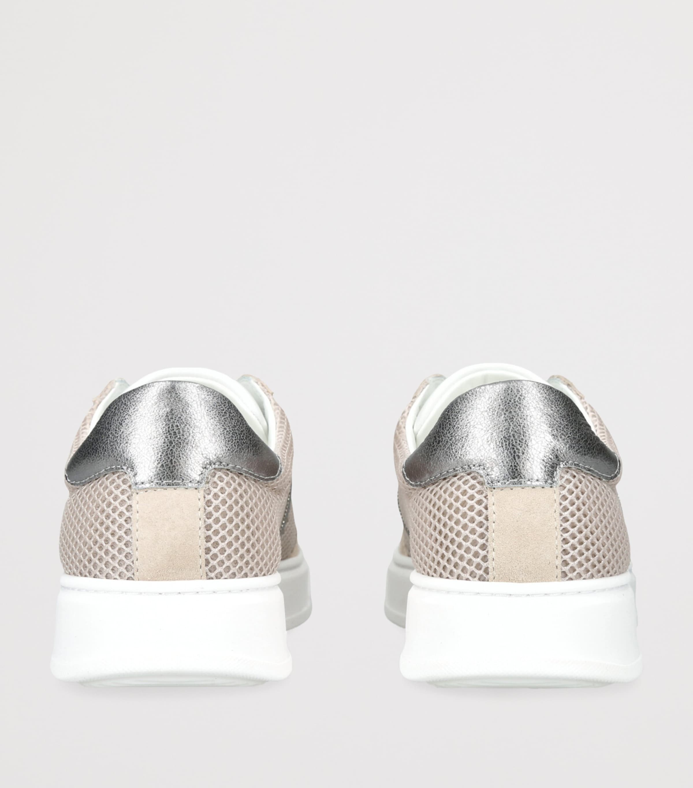 Suede and Knitted Sneakers TAUPE Image 2