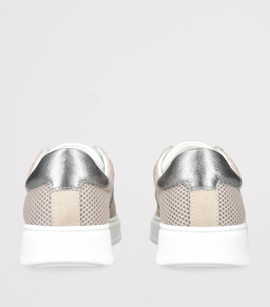 Suede and Knitted Sneakers TAUPE Image 2