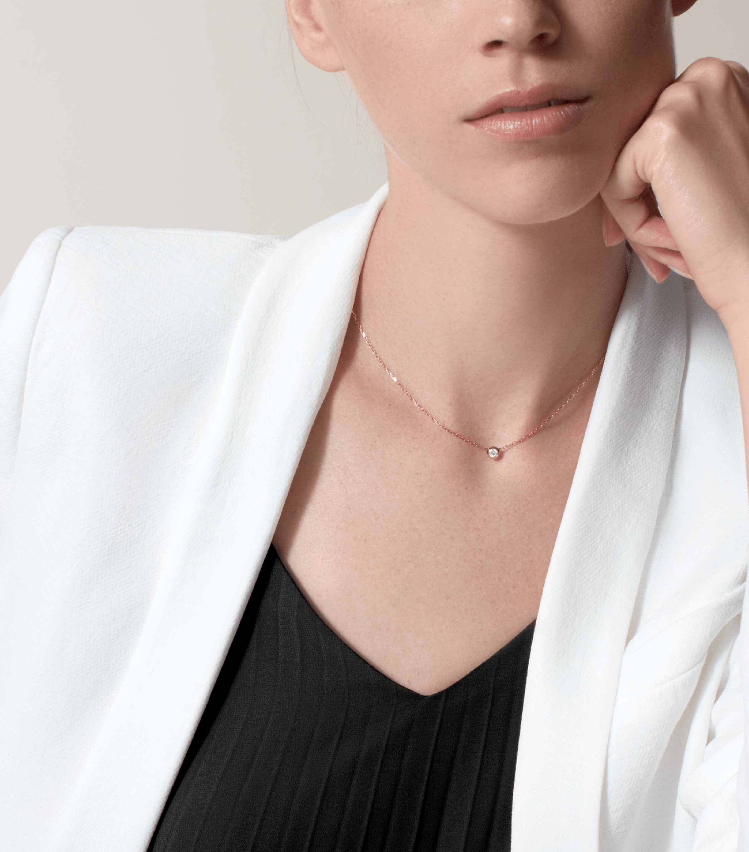 Cartier Large Pink Gold and Diamond Cartier d'Amour Necklace Rose Gold Image 3