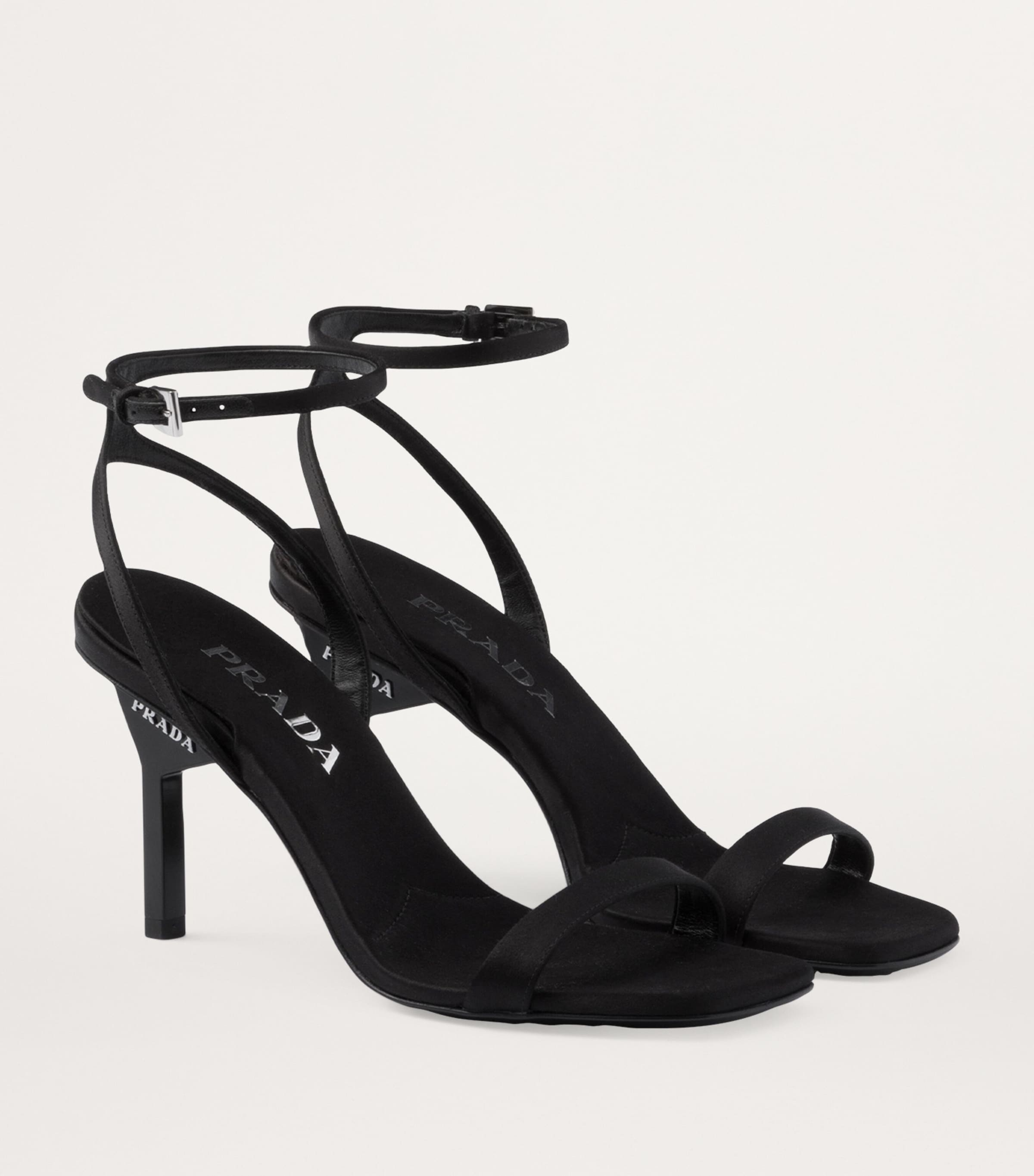 Prada Satin Heeled Sandals 85 | Harrods UK