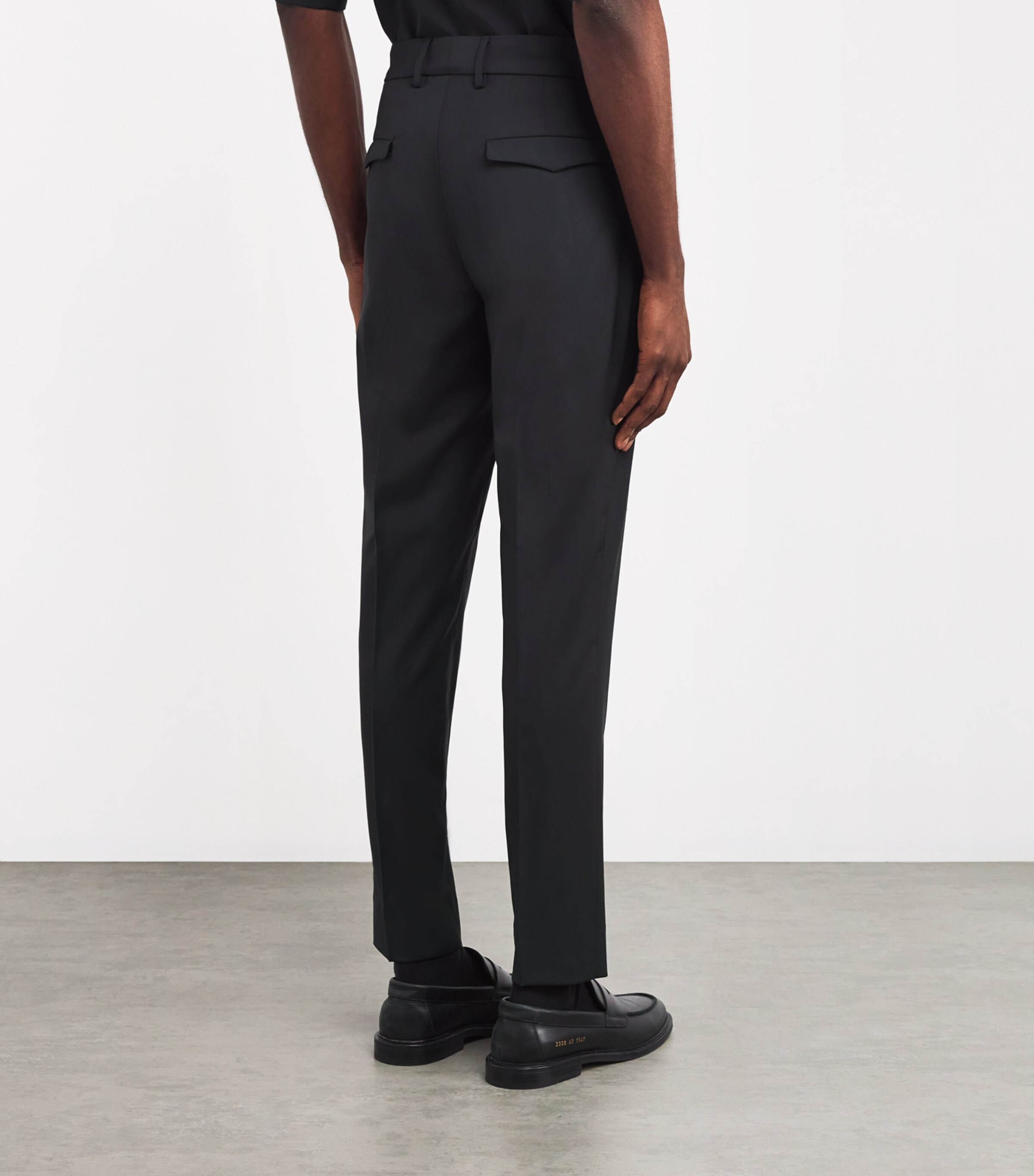 Virgin Wool Slim Trousers 580 PIOMBO Image 4