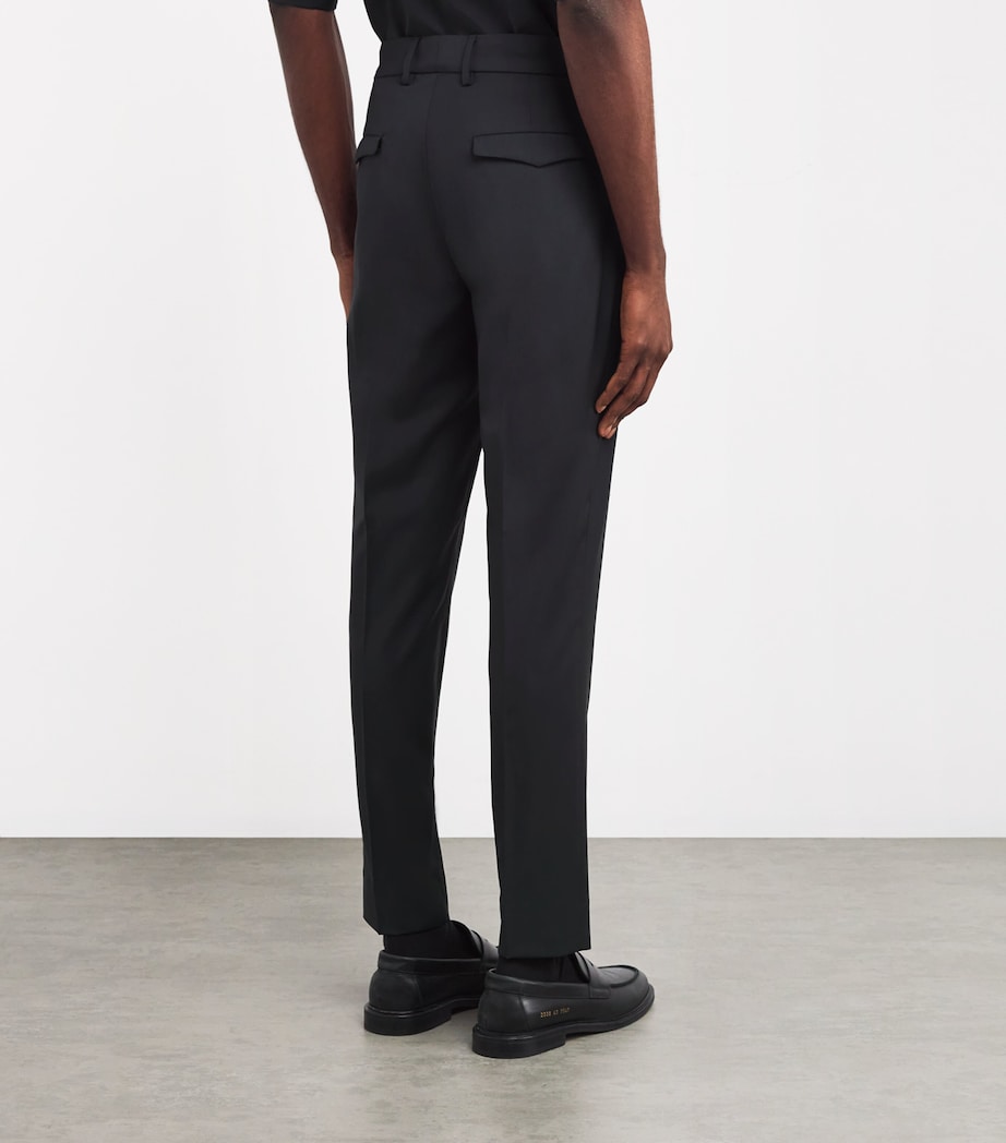 Virgin Wool Slim Trousers 580 PIOMBO Image 4