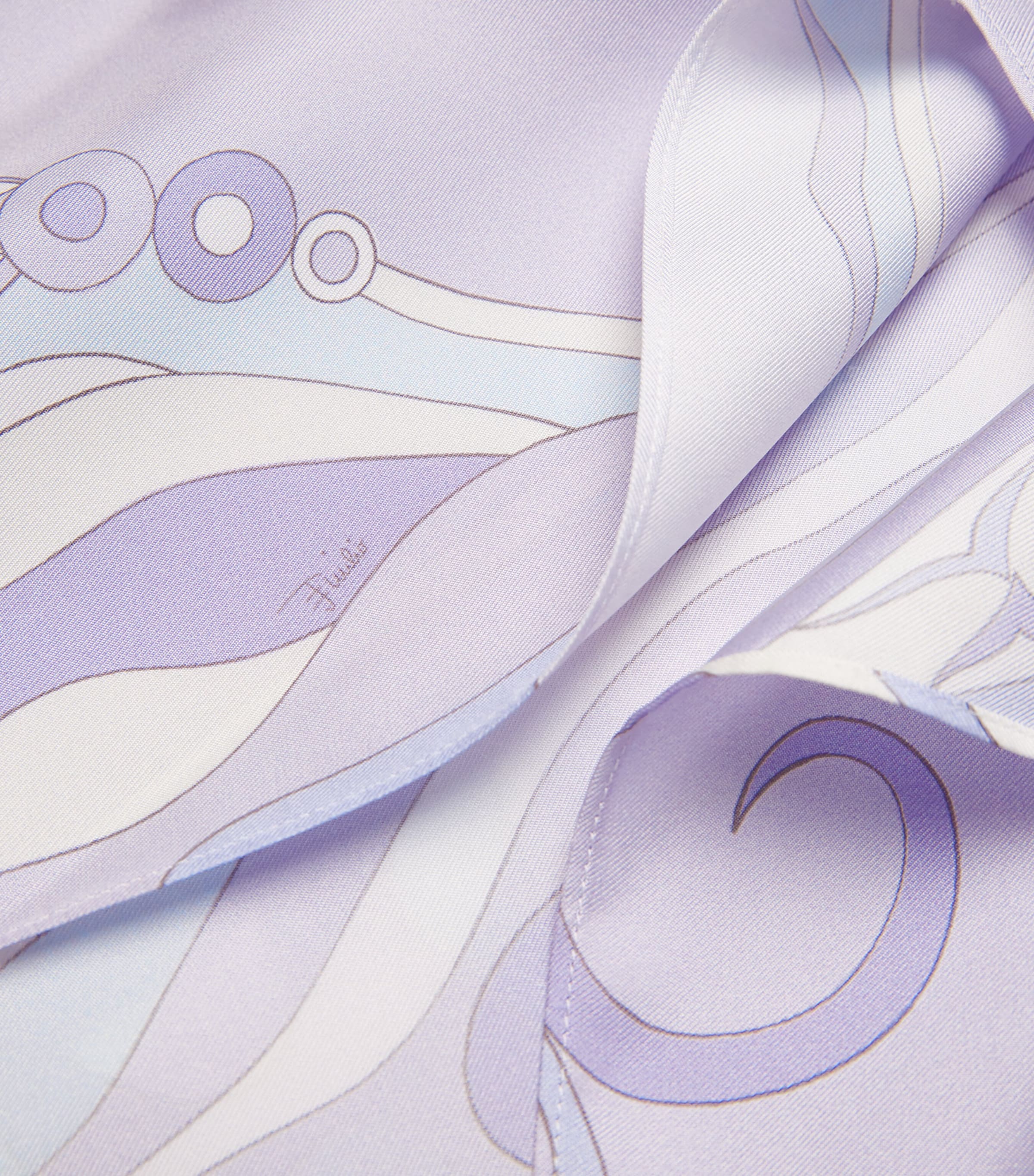Silk Marmo Midi Dress 009/LAVANDER Image 2