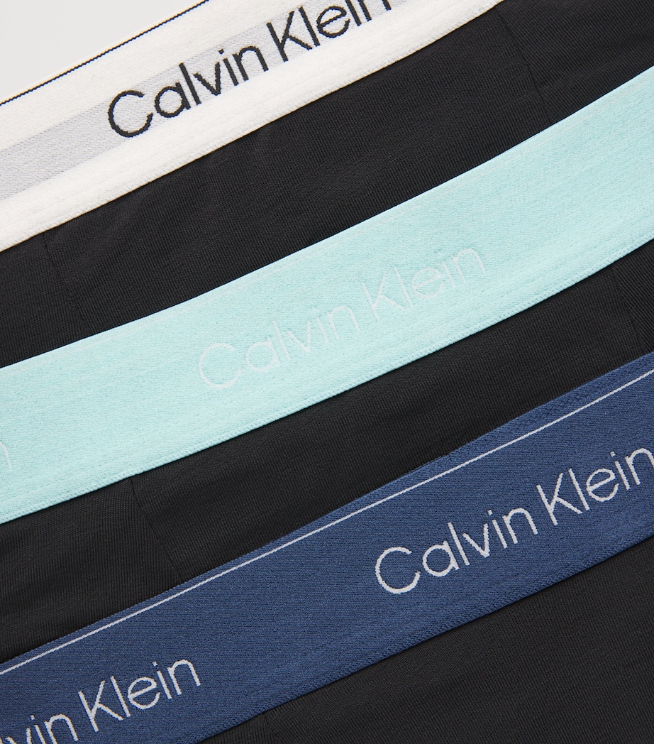 Stretch-Cotton Relaxed Trunks (Pack of 3) 3VNBLACK W/ TAHITI Image 5