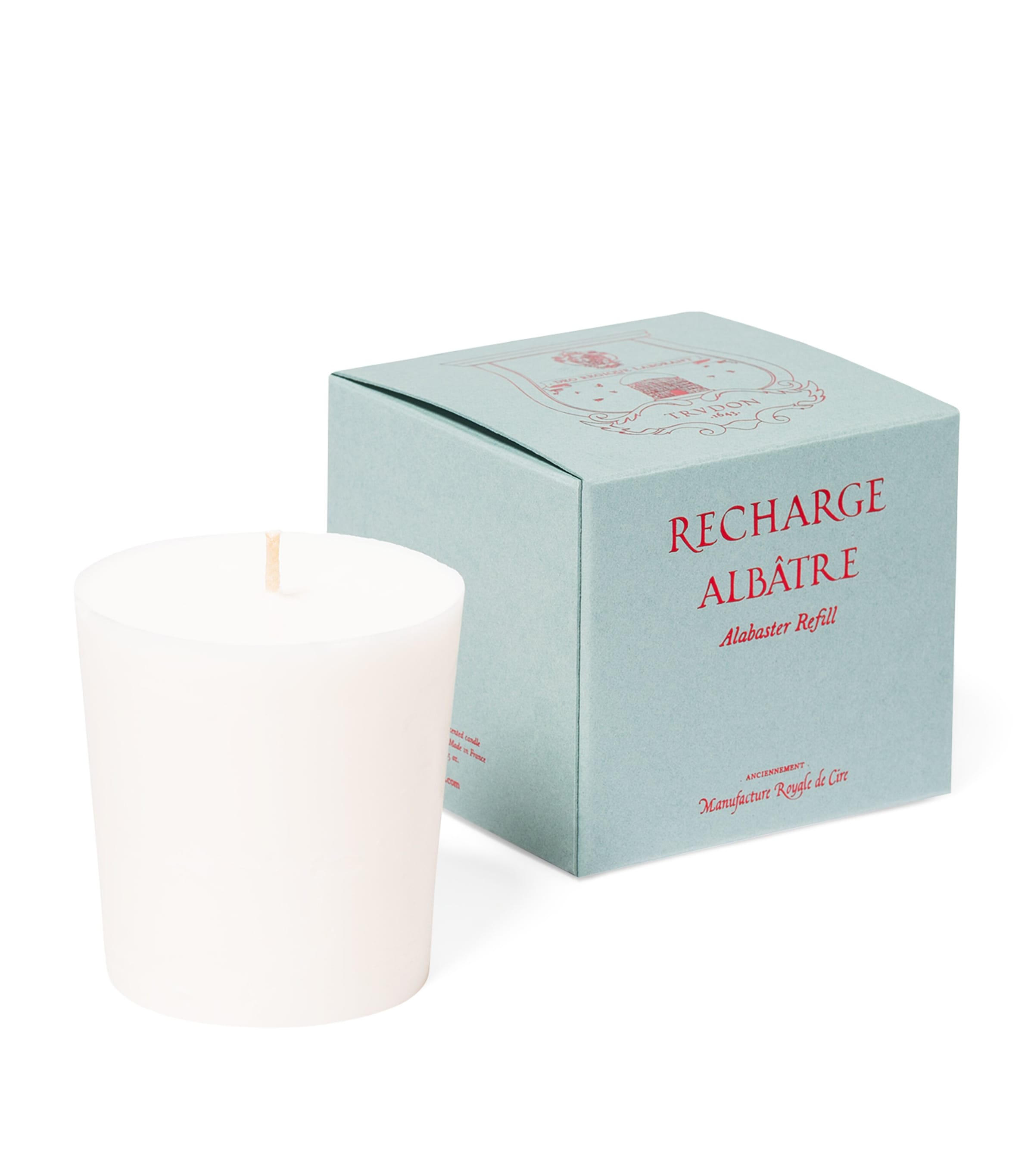 Trudon Alabaster Gabriel Scented Candle (270g) - Refill White Image 2