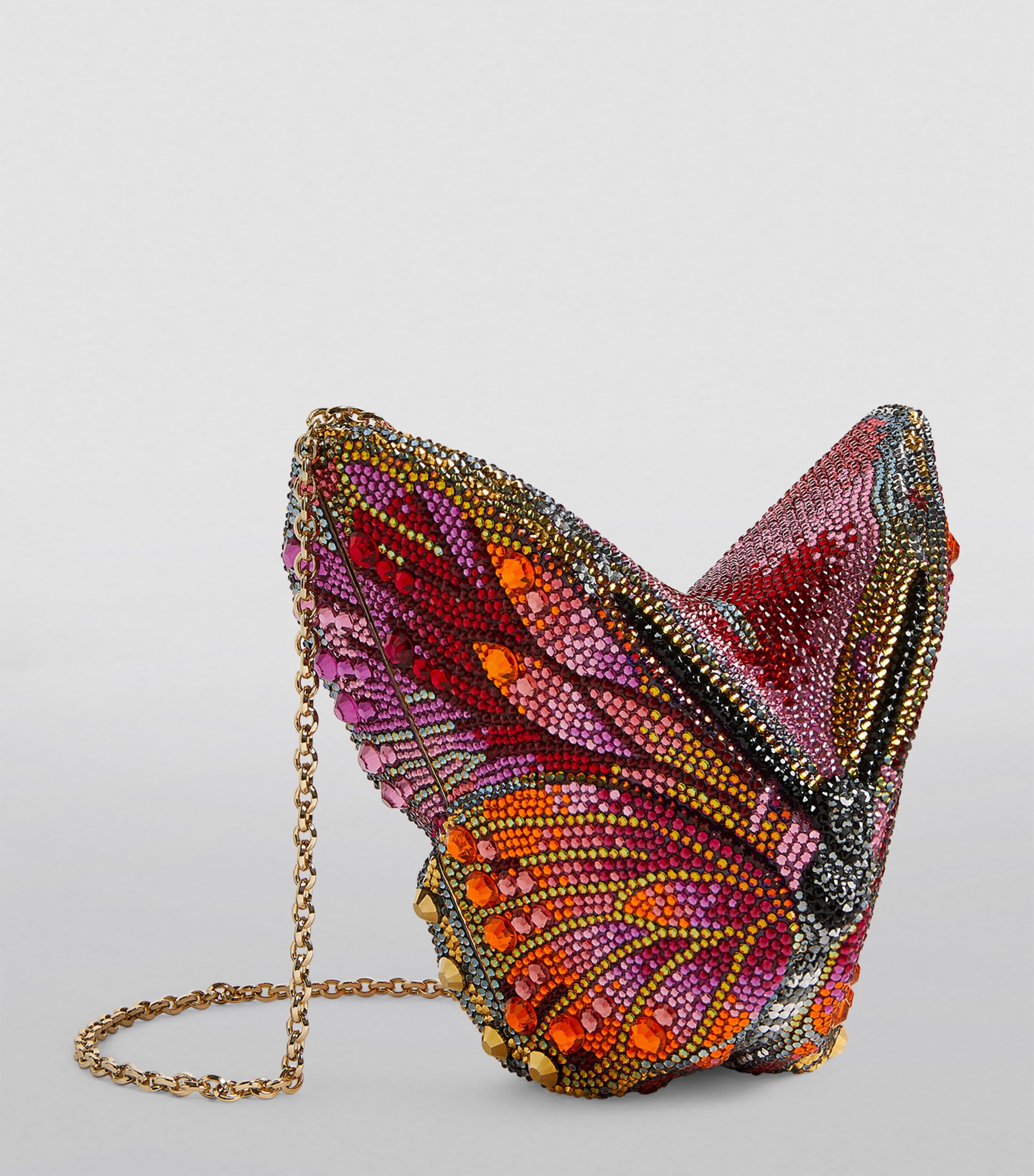 Judith Leiber Crystal Fireclipper Butterfly Clutch Bag Cmult Champ Mlt Image 3