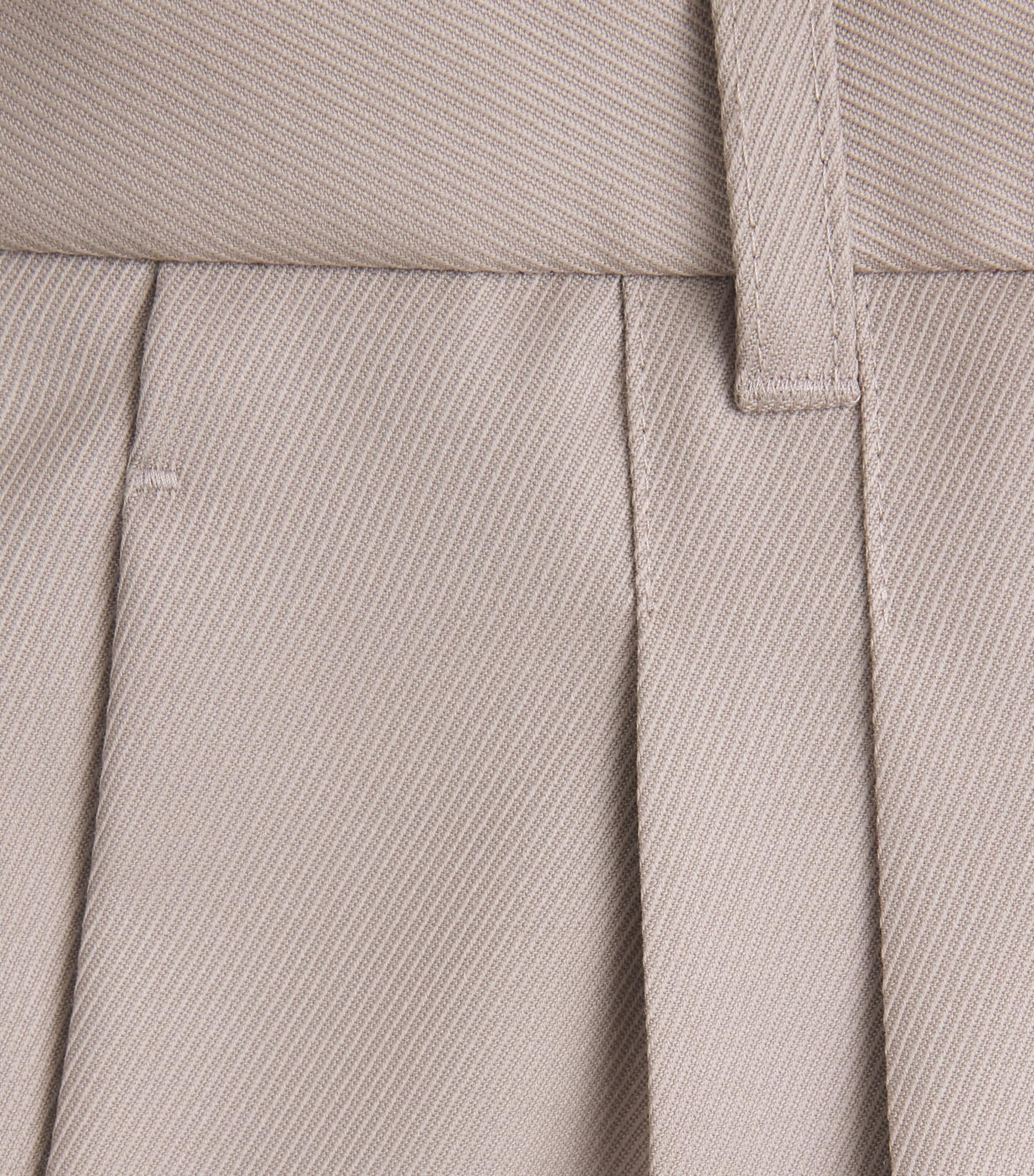 BOSS Mens Wool Tailored Trousers Open Brown Image 6