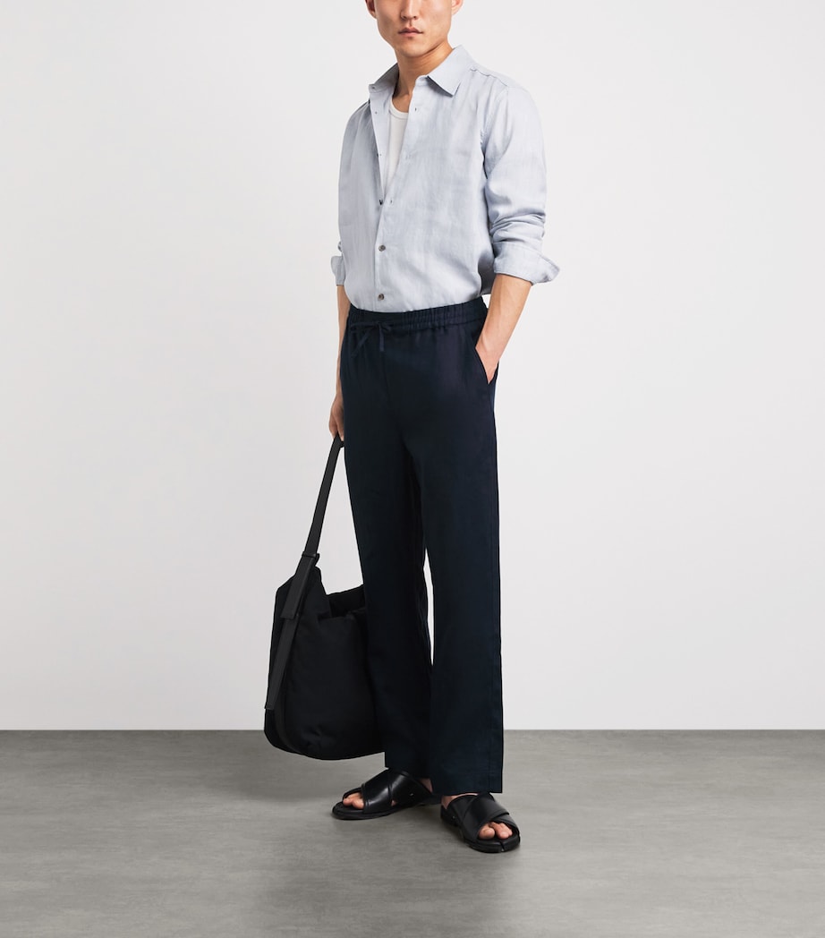 CHÉ Mens Linen Shirt Powder Blue Image 2