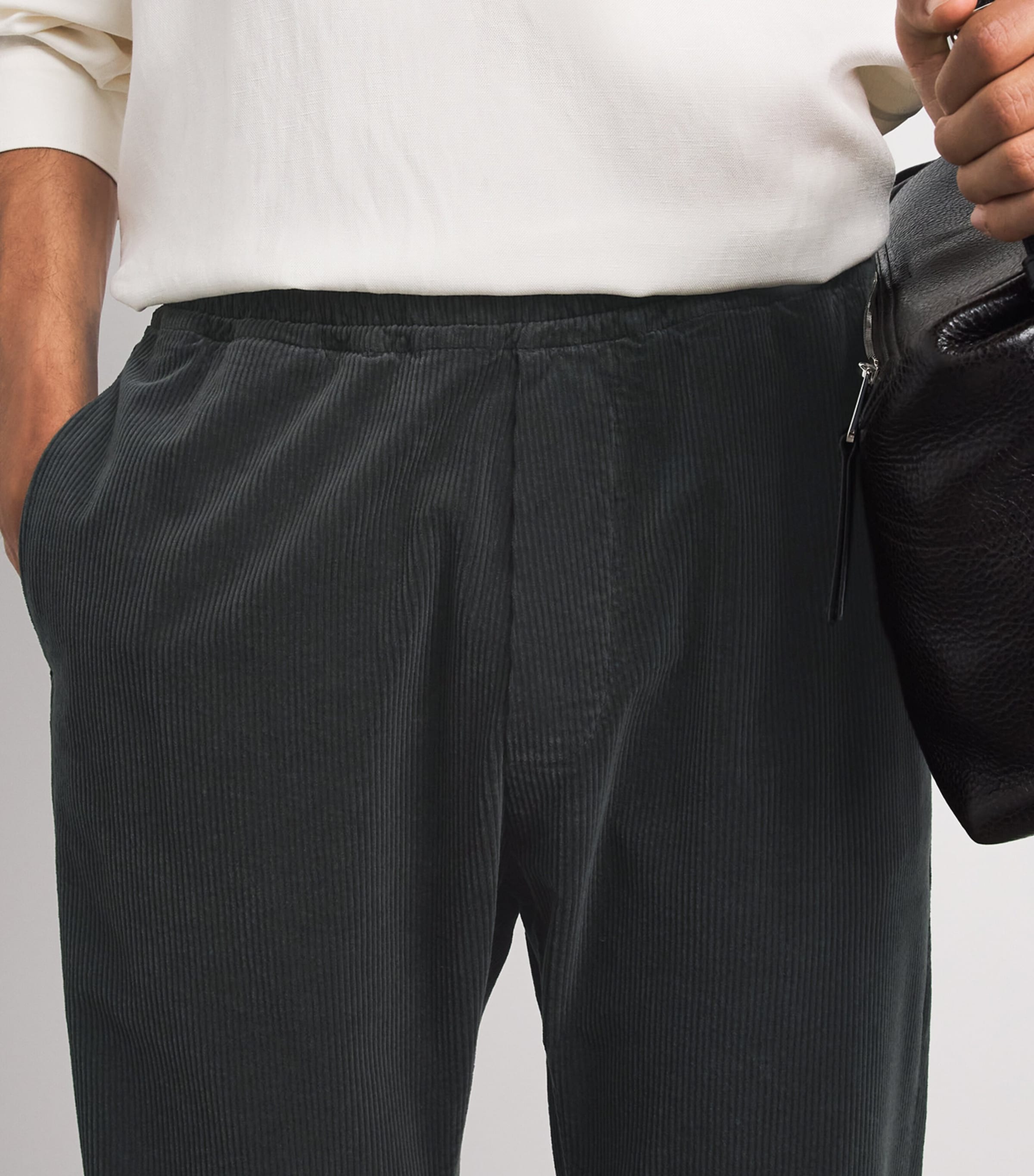 Barena Mens Corduroy Straight Trousers Piombo Image 3