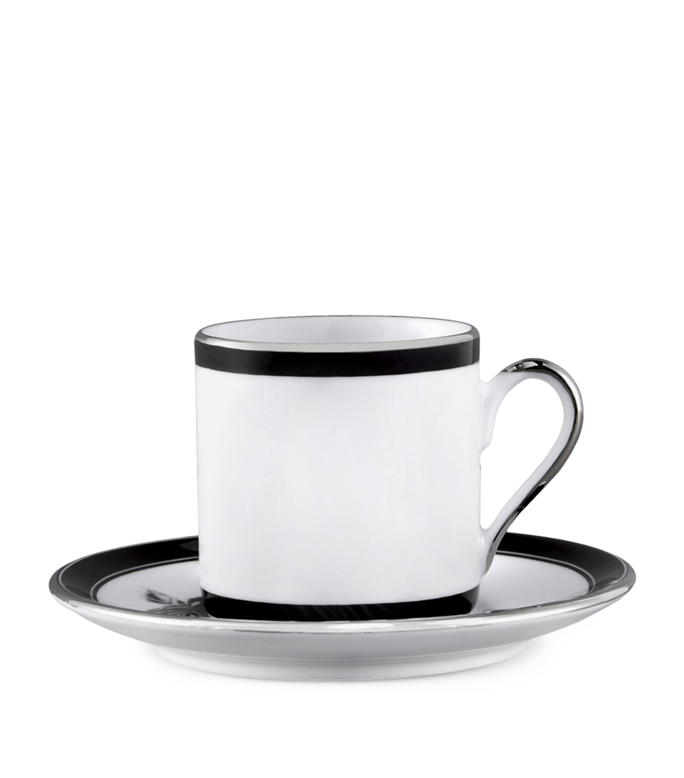 Zebra Coffee Cups and Saucers (Set of 2) UZ017ZEBRA1FDOBIANCO Image 2