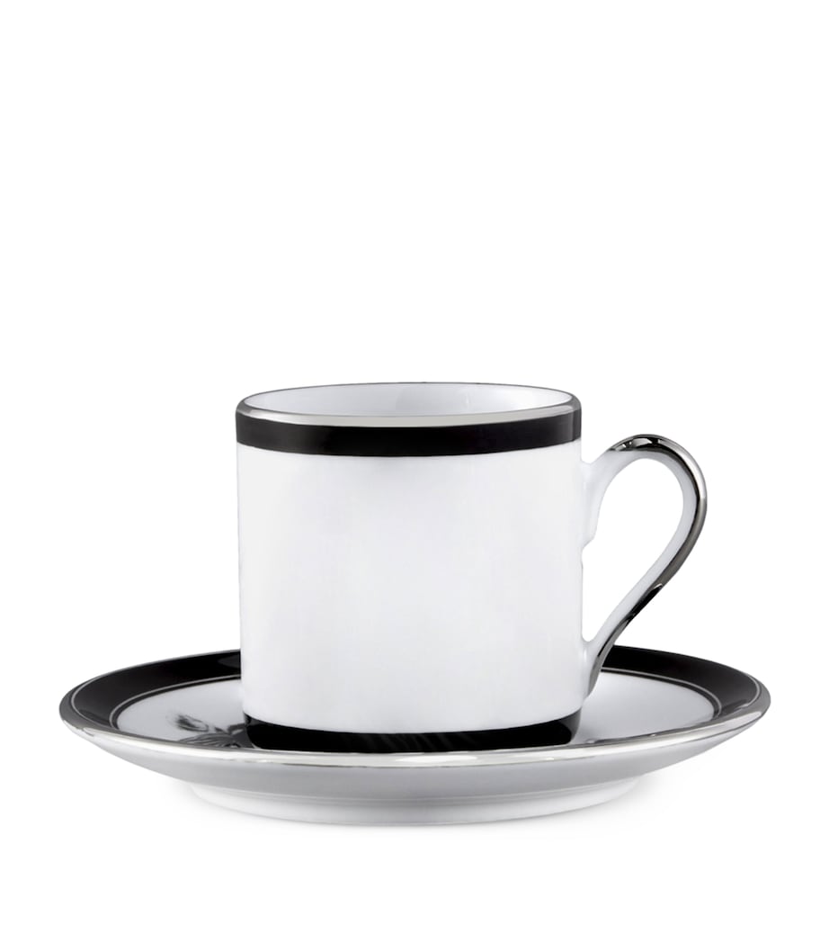 Zebra Coffee Cups and Saucers (Set of 2) UZ017ZEBRA1FDOBIANCO Image 2