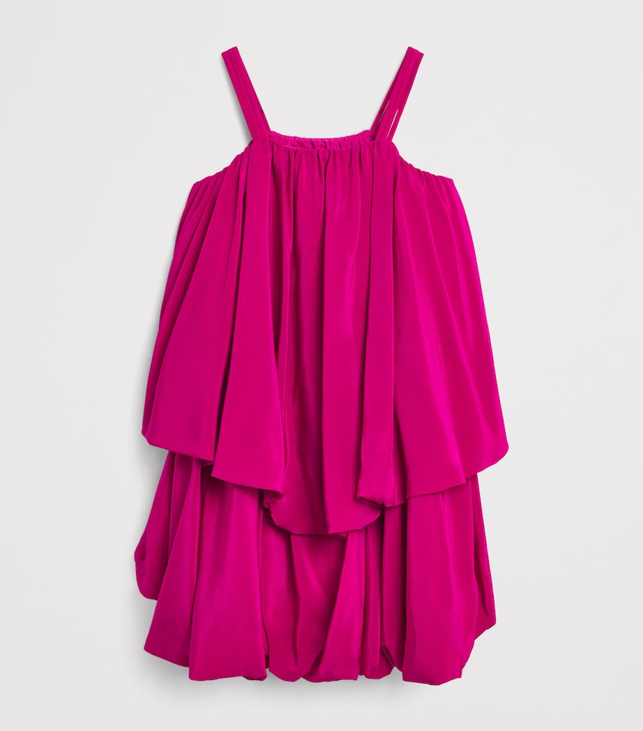 Chloé Kids Silk Ruffled Ceremony Dress (4-14 Years) Fushia Image 2