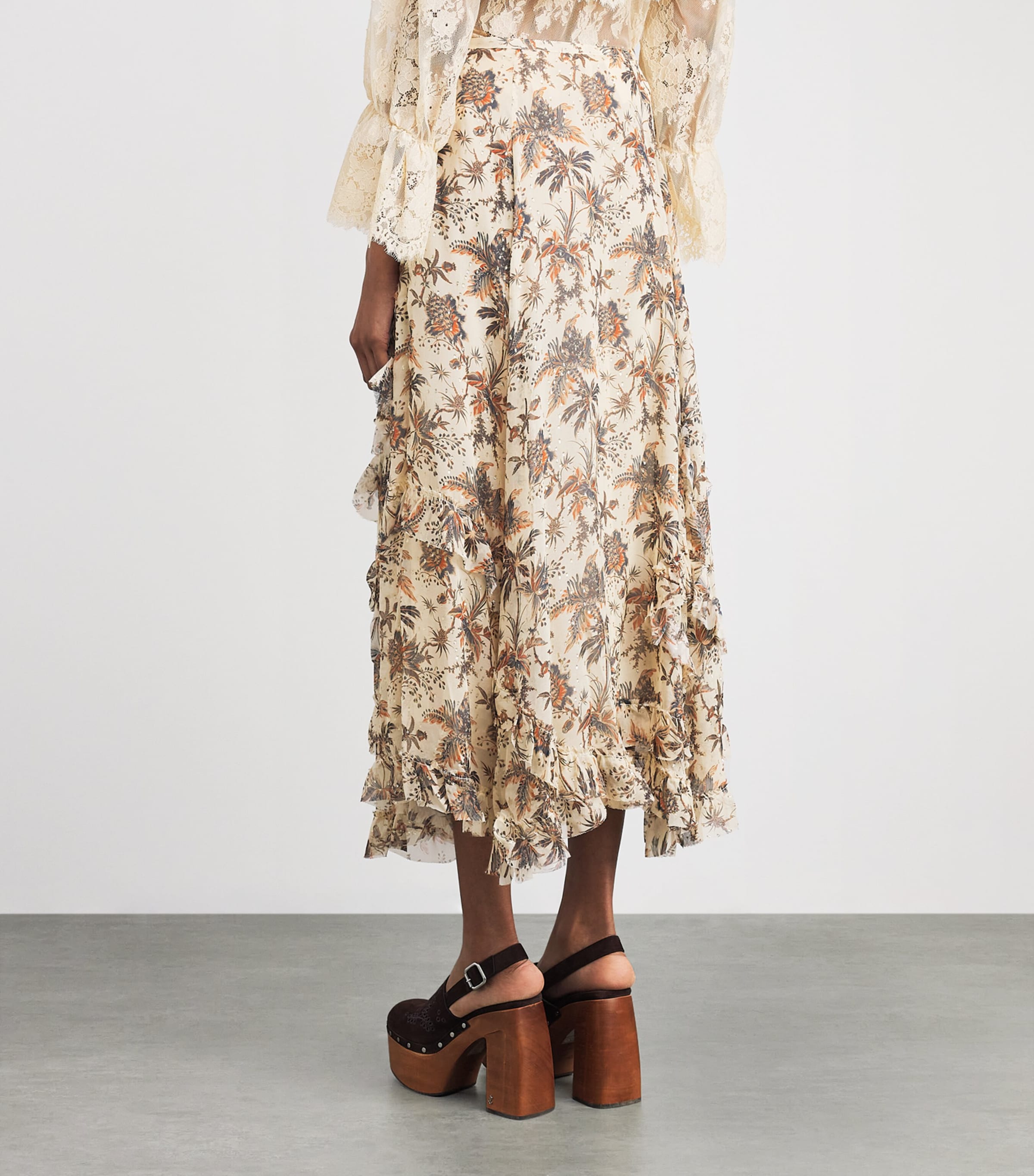 Chiffon Adele Midi Skirt CAMEO Image 4