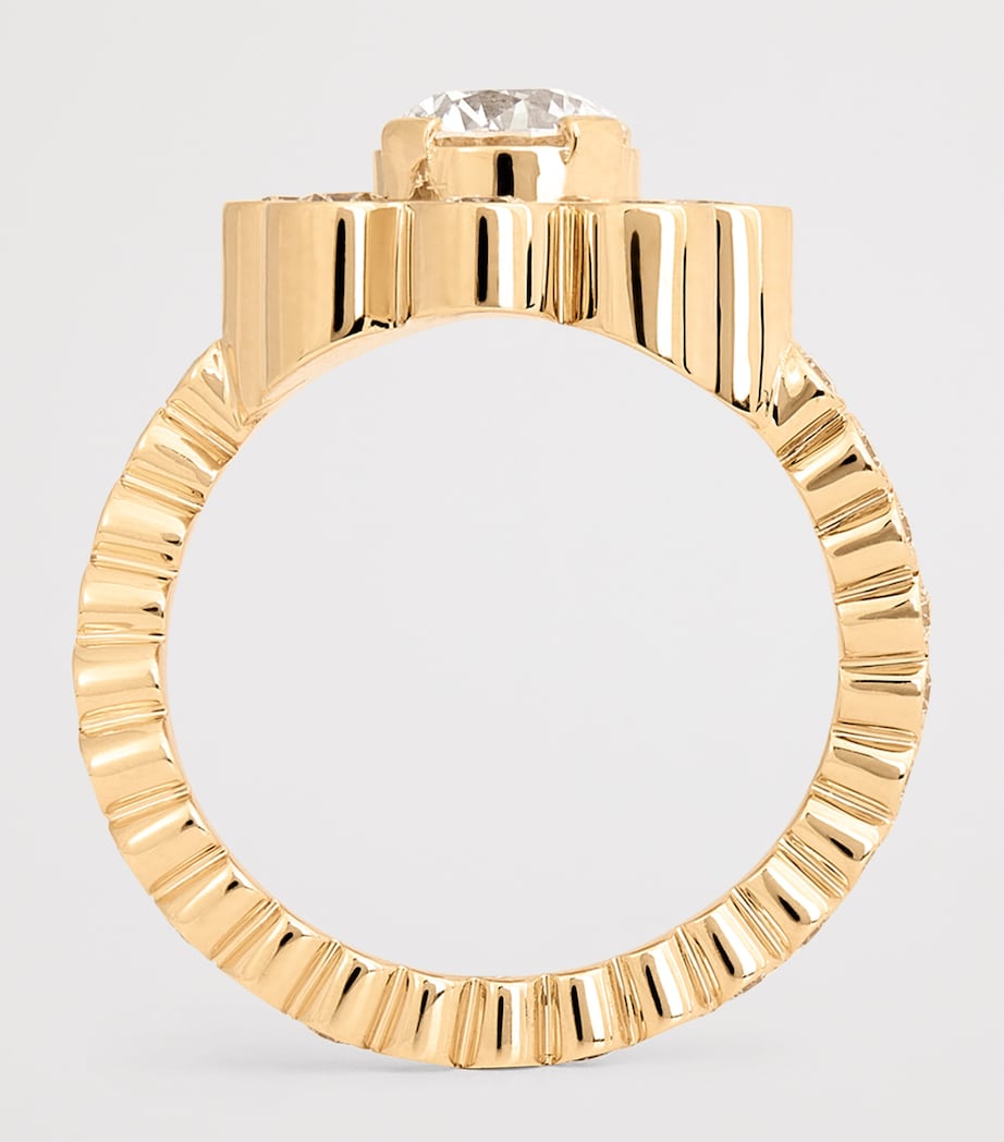 Yellow Gold and Diamond Fleur Royale Ring YELLOW GOLD Image 3