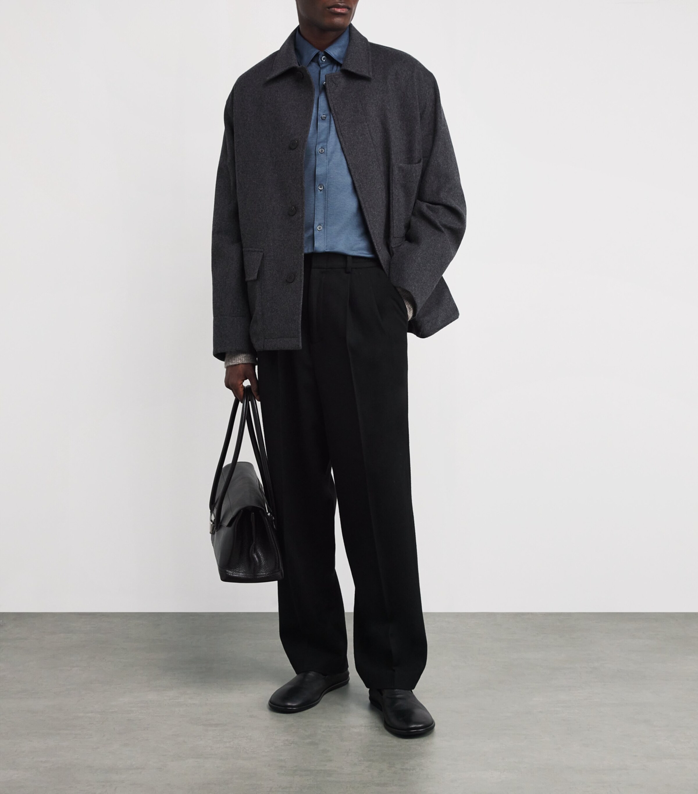 Canali Mens Cotton-Blend Shirt Image 2