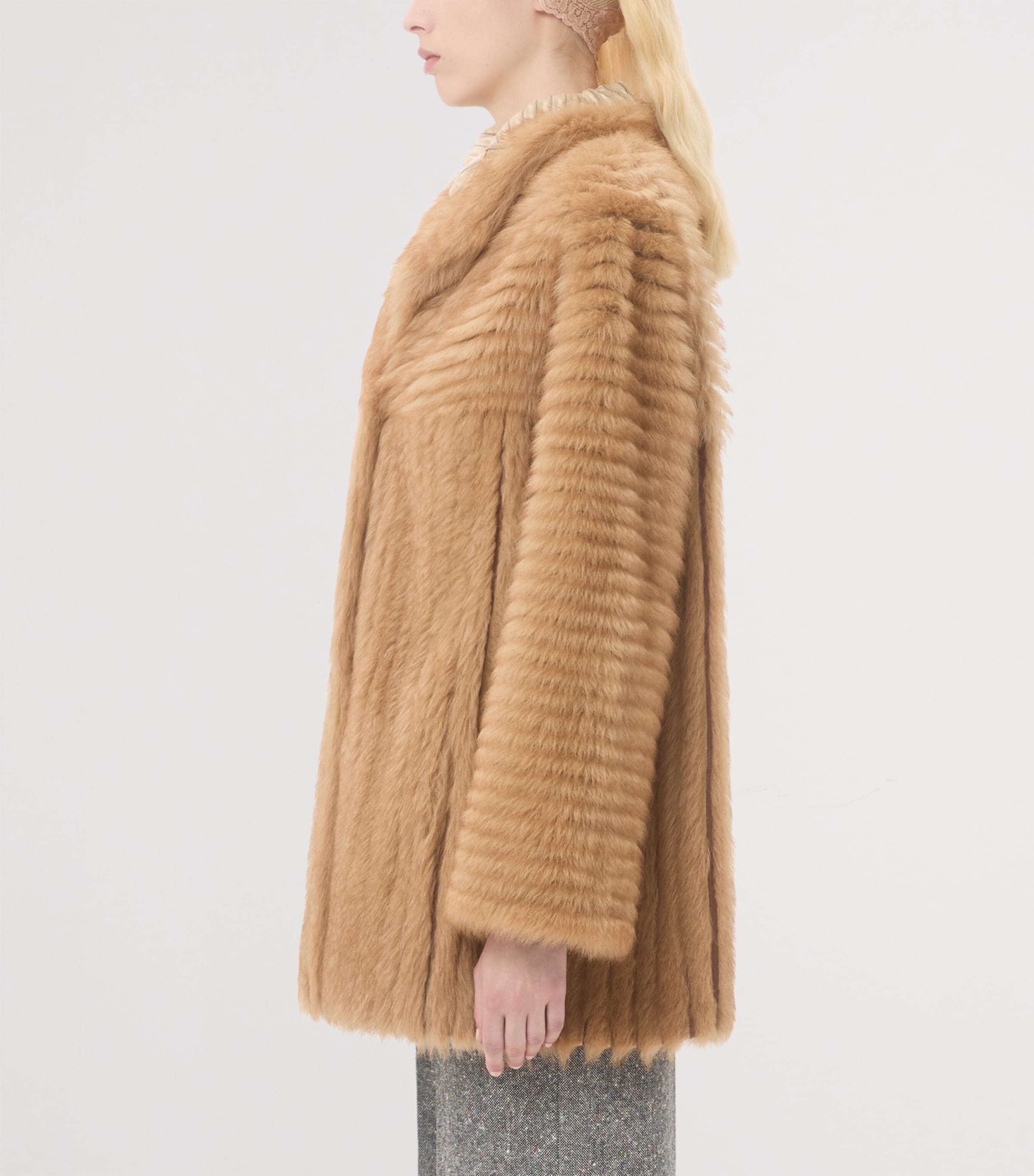 Valentino Brown Goat Fur Jacket | Harrods US