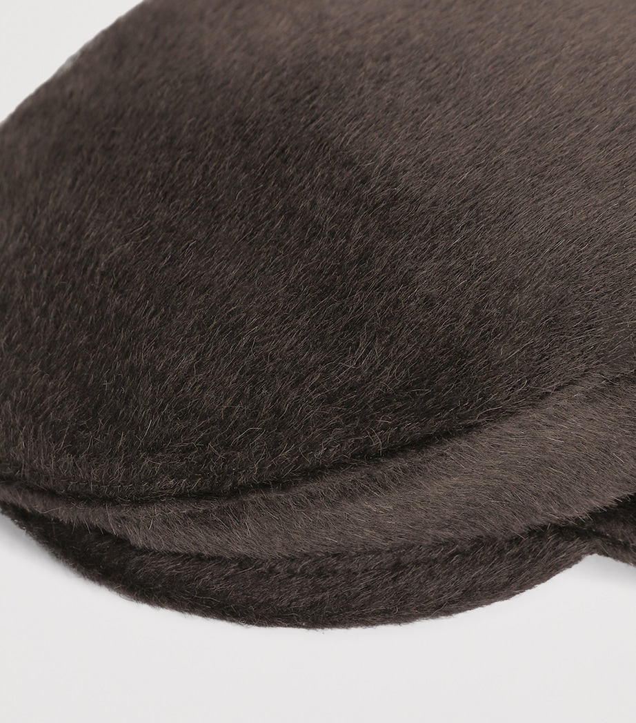 Llama-Wool Flat Cap M0682-EBONY Image 3