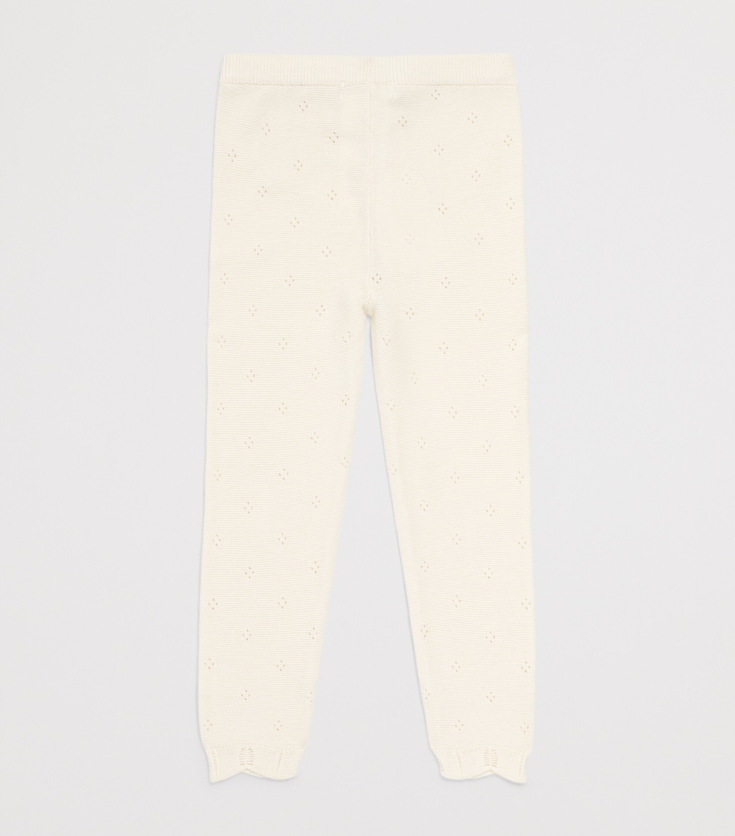 Louise Misha Pointelle Manou Leggings (4-10 Years) Cream Image 2