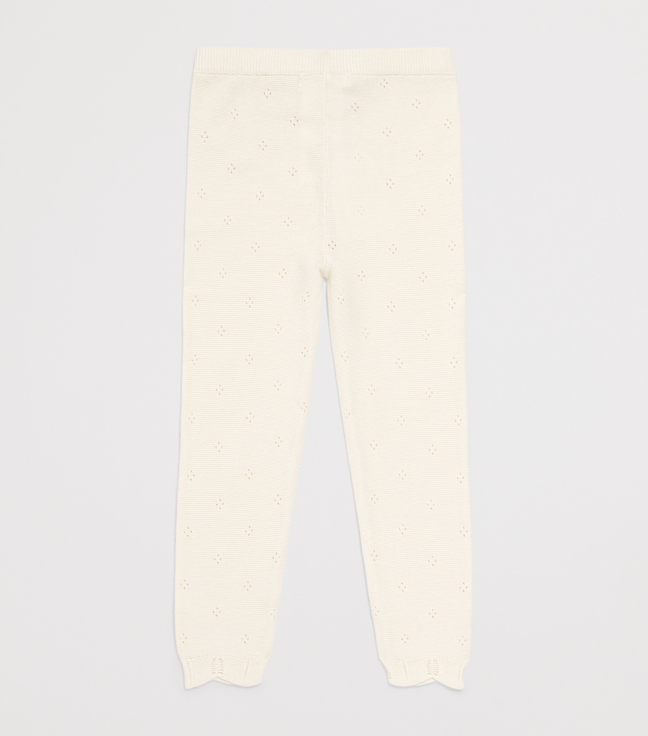 Louise Misha Pointelle Manou Leggings (4-10 Years) Cream Image 2