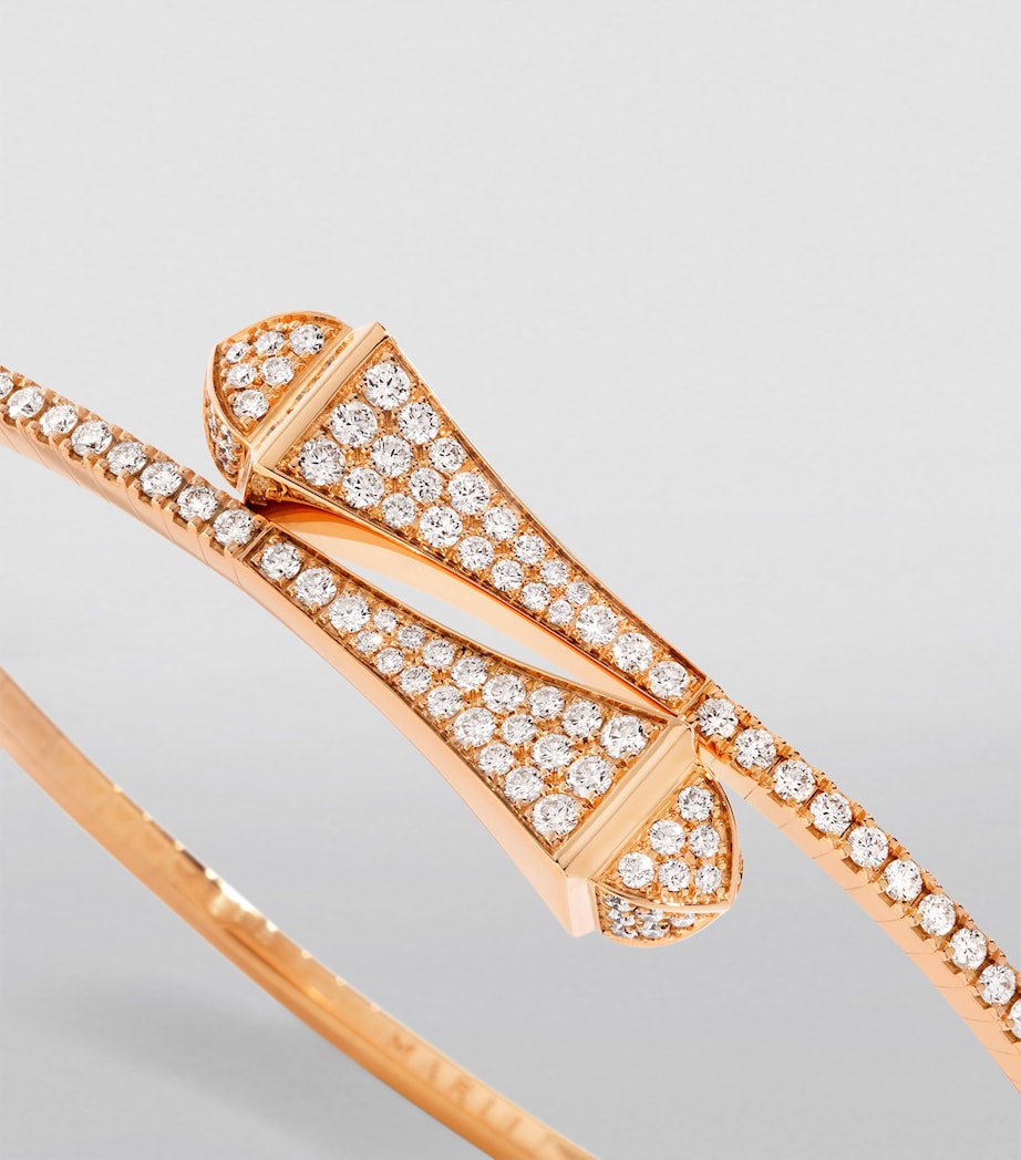 Midi Rose Gold and Diamond Cleo Slip-On Bracelet ROSE GOLD Image 3