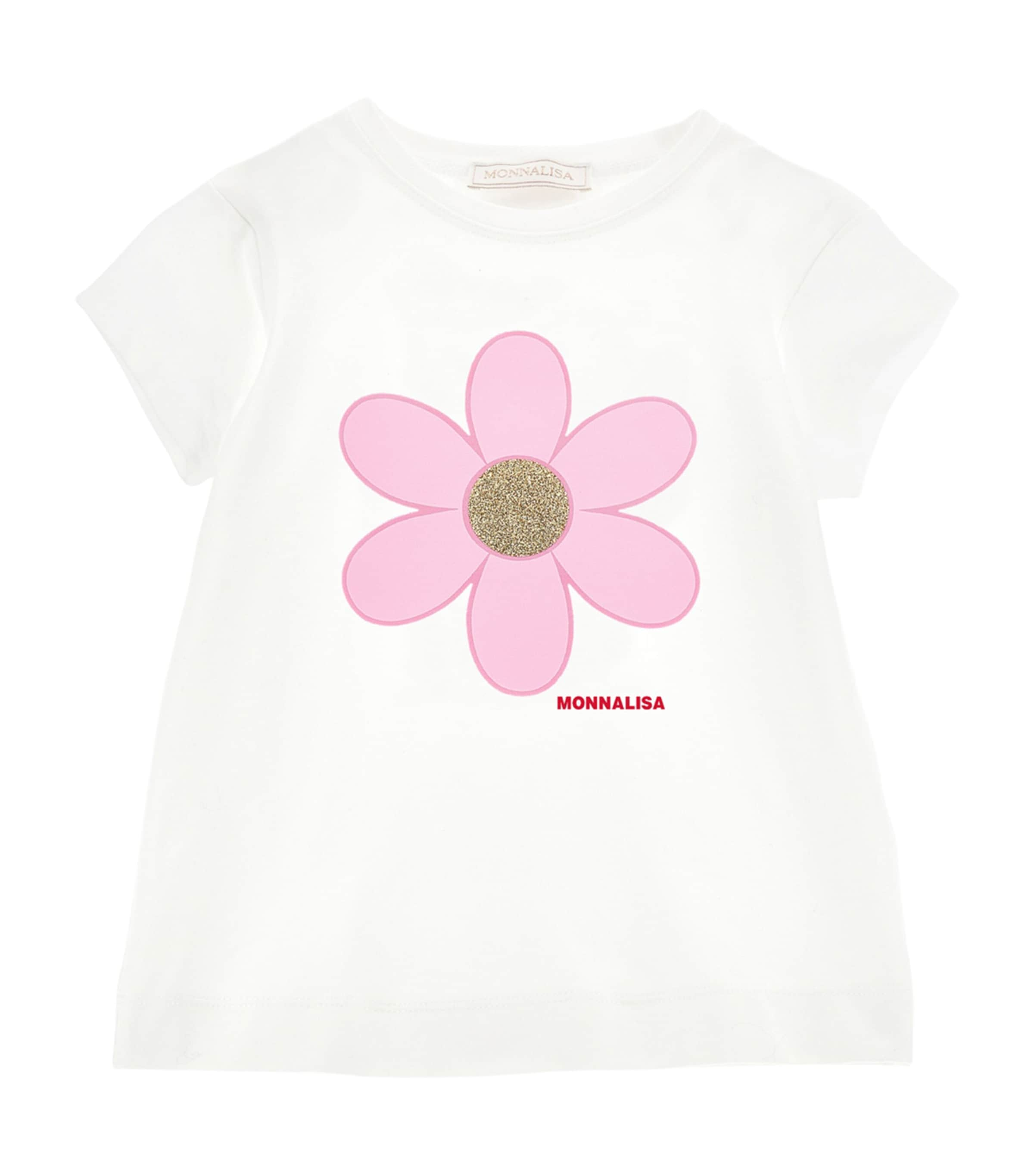 Shop Monnalisa Organic Cotton-blend T-shirt In White