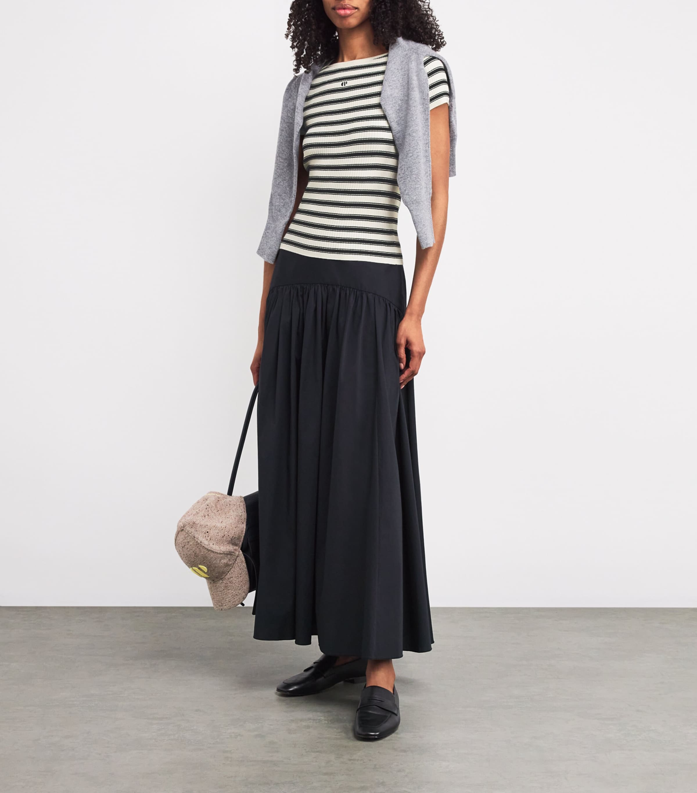 Striped Rib-Knit Top ECRU Image 2