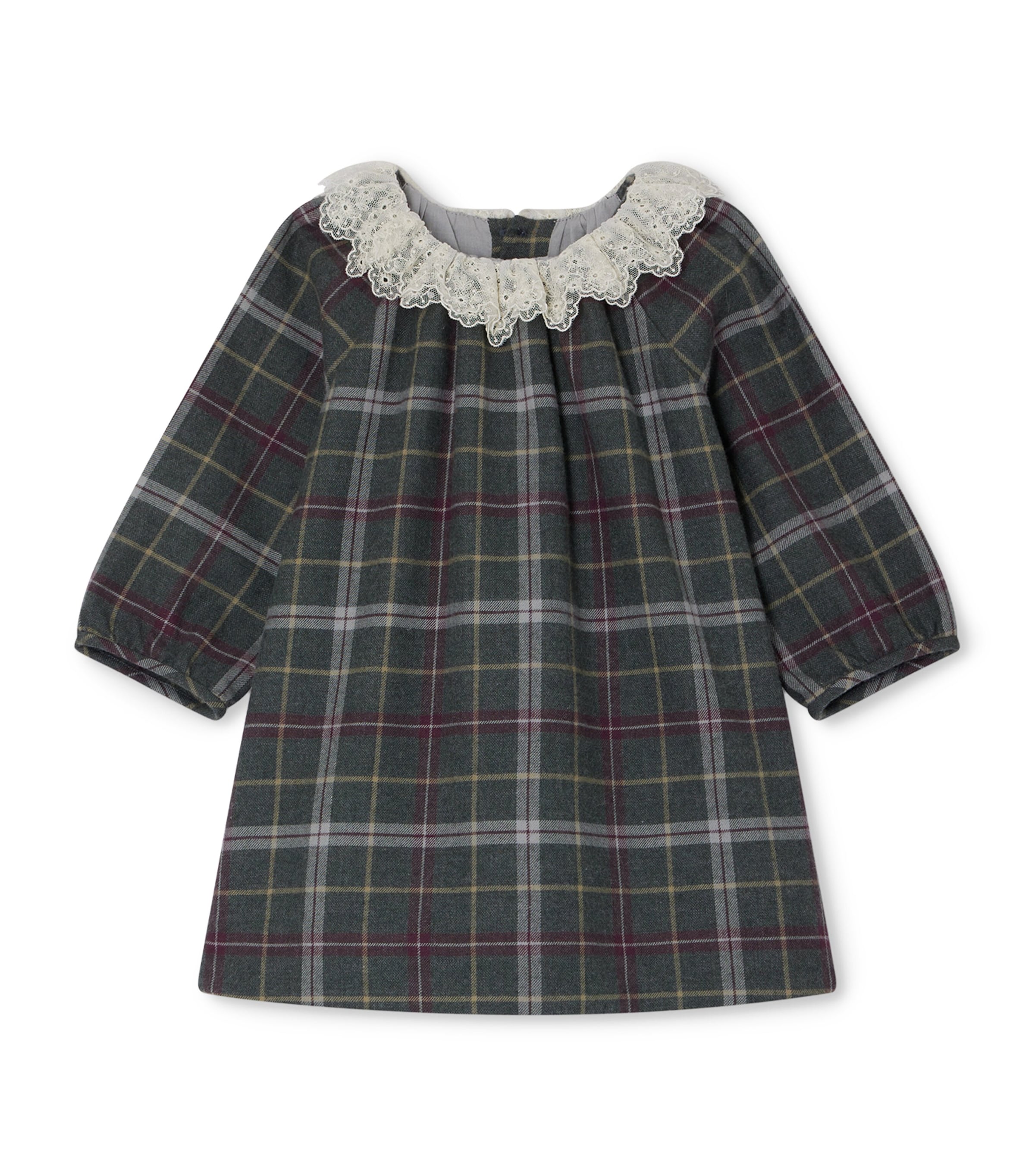Cotton Tartan Dress (6-18 Months) CA GRIS CHINE Image 1