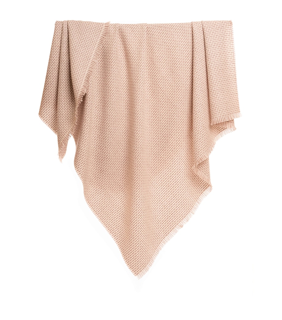 Simple Things Alpaca Wool Basketweave Throw (130cm x 180cm) Dusty Lavender Image 1