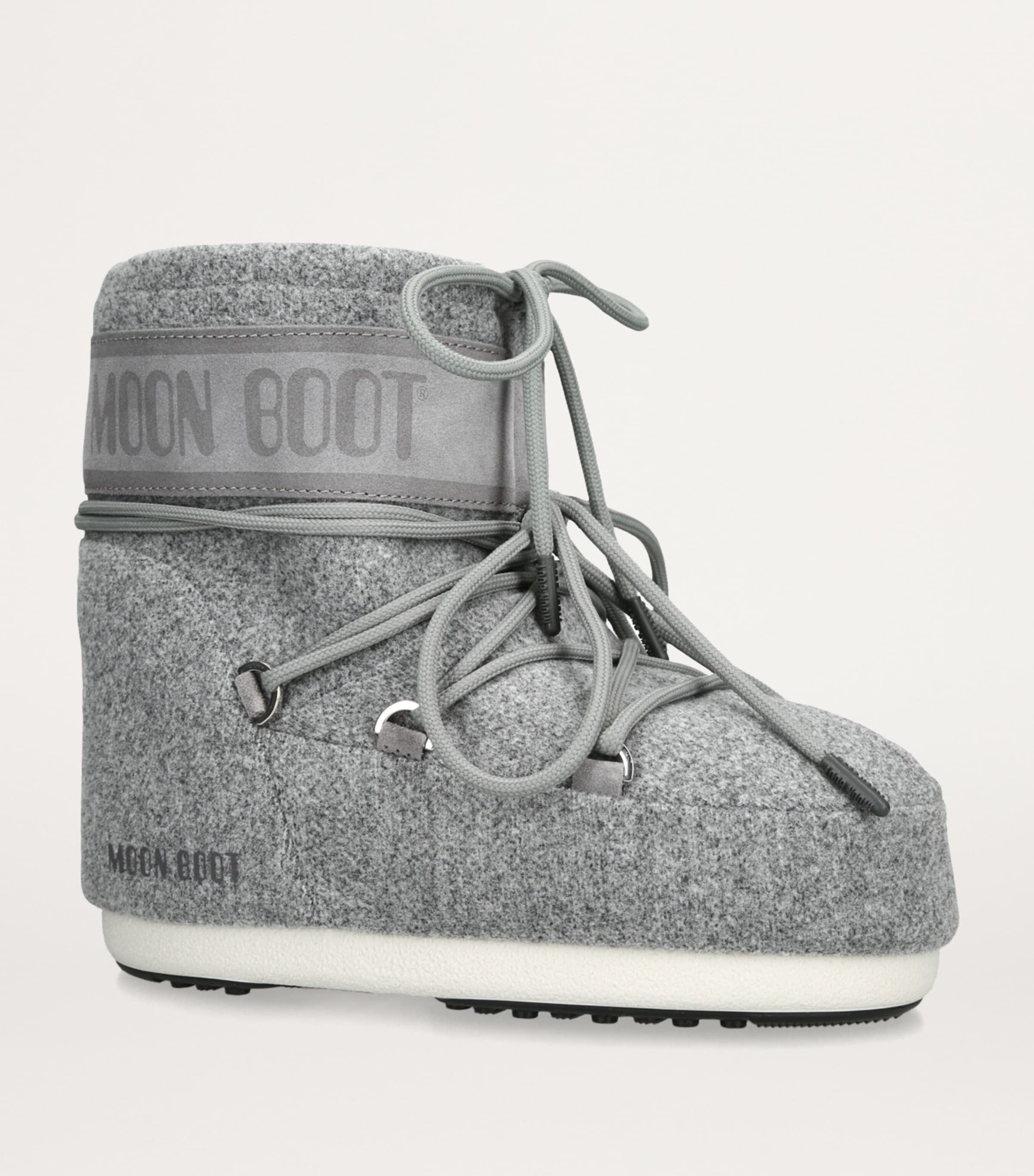 Moon Boot Felt Icon Low Ankle Boots Grey Image 3