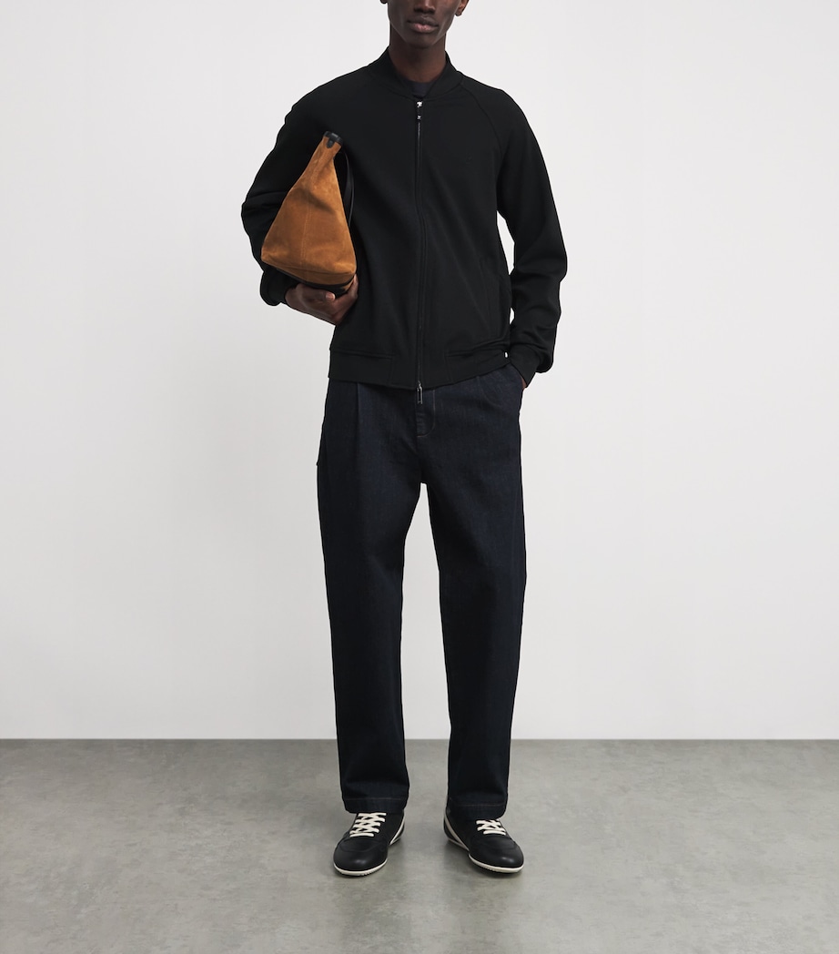 Logo Knitted Bomber Jacket UC001 Image 2