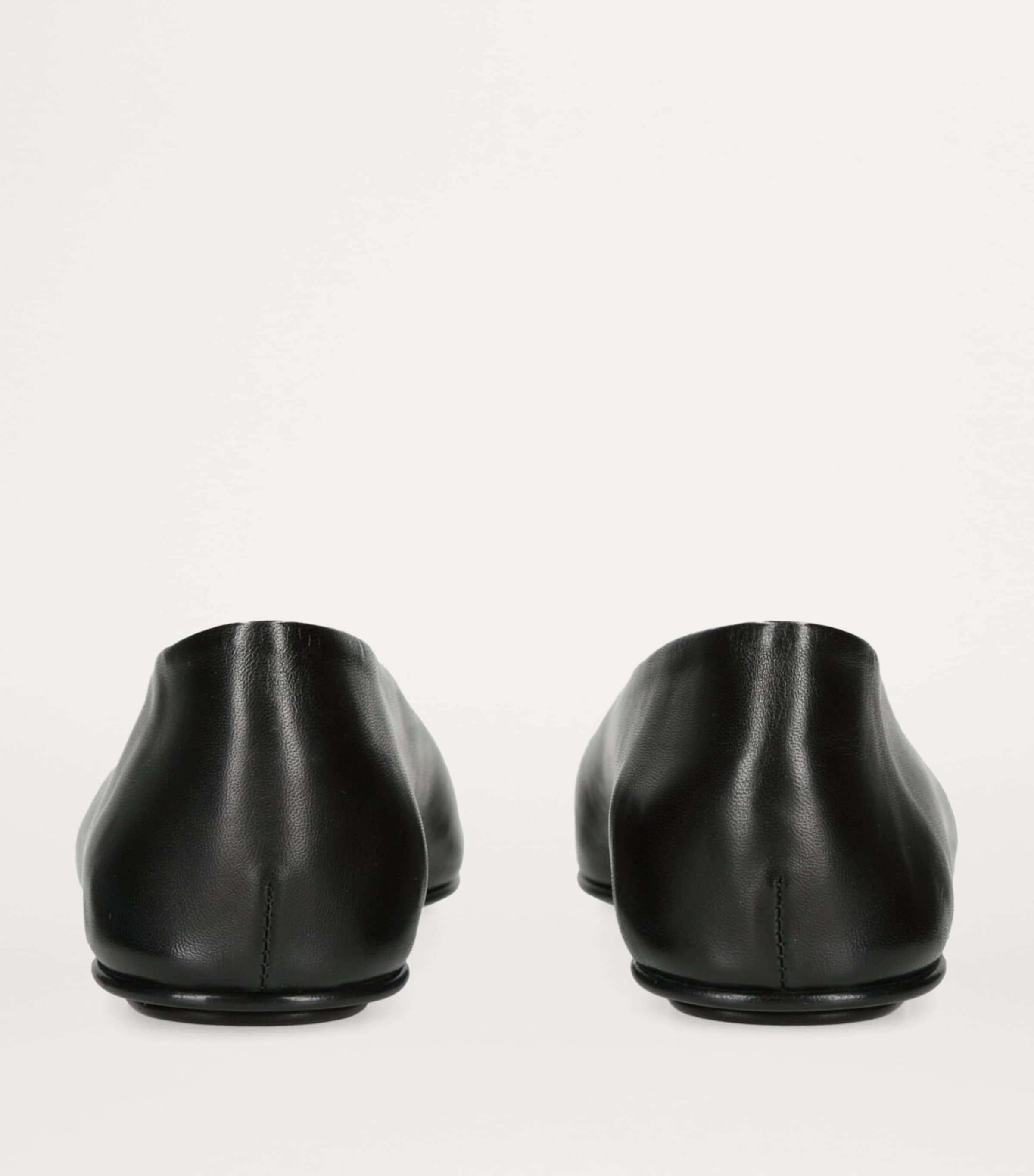 The Row Black Eva Two Nappa Leather Ballet Flats | Harrods US