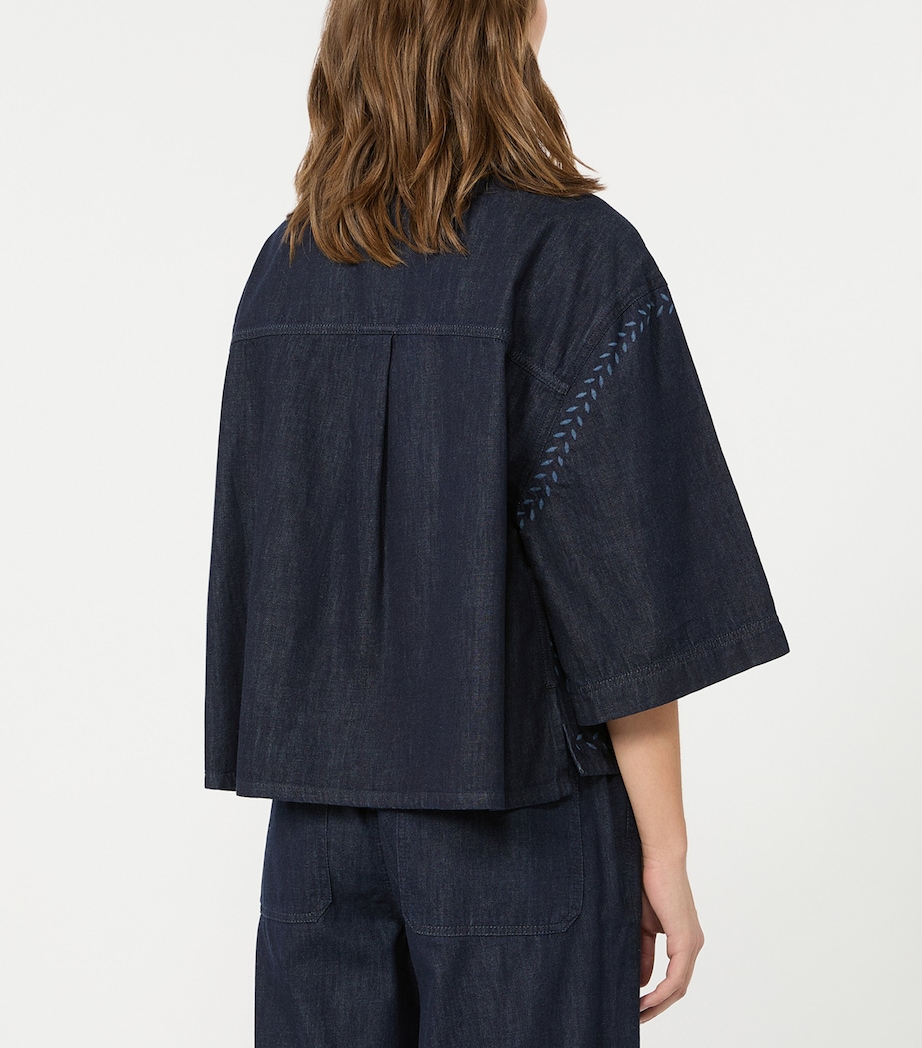 Weekend Max Mara Womens Alare Denim Shirt Navy Image 3