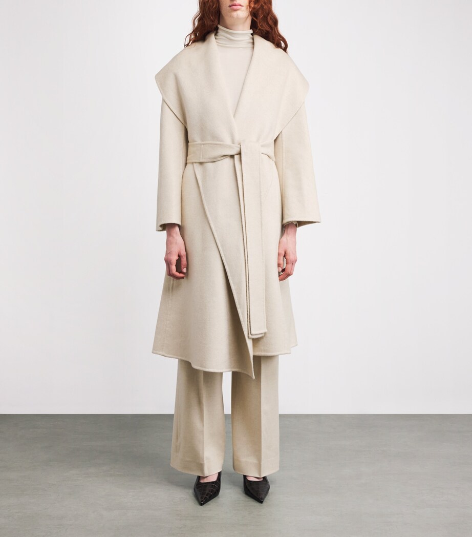 Kid Cashmere Wrap Coat 9009 NATURAL Image 3