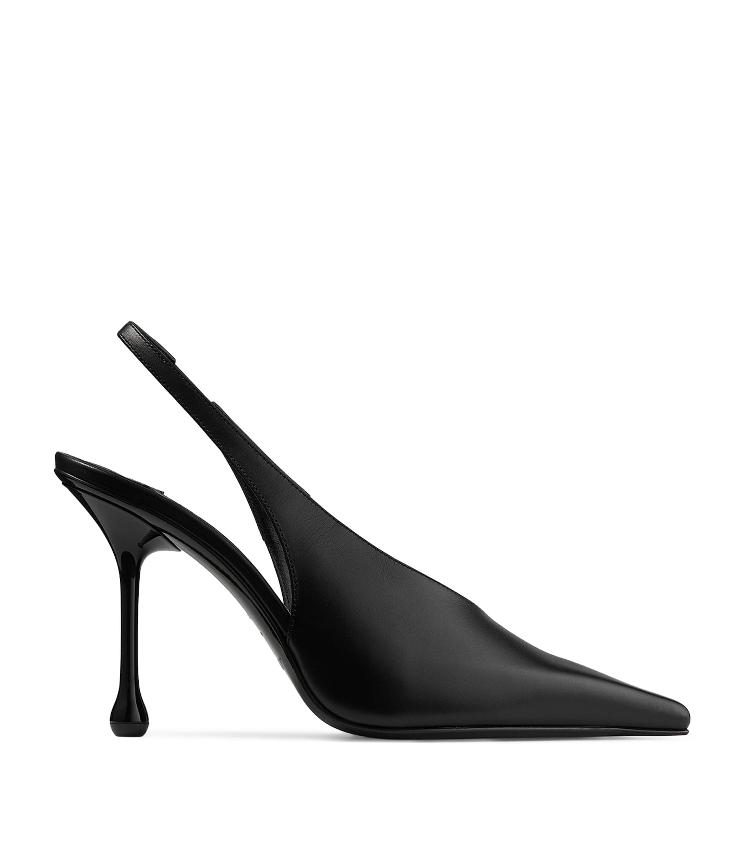 Jimmy Choo Isa 95 Leather Slingback Pumps Black Image 1