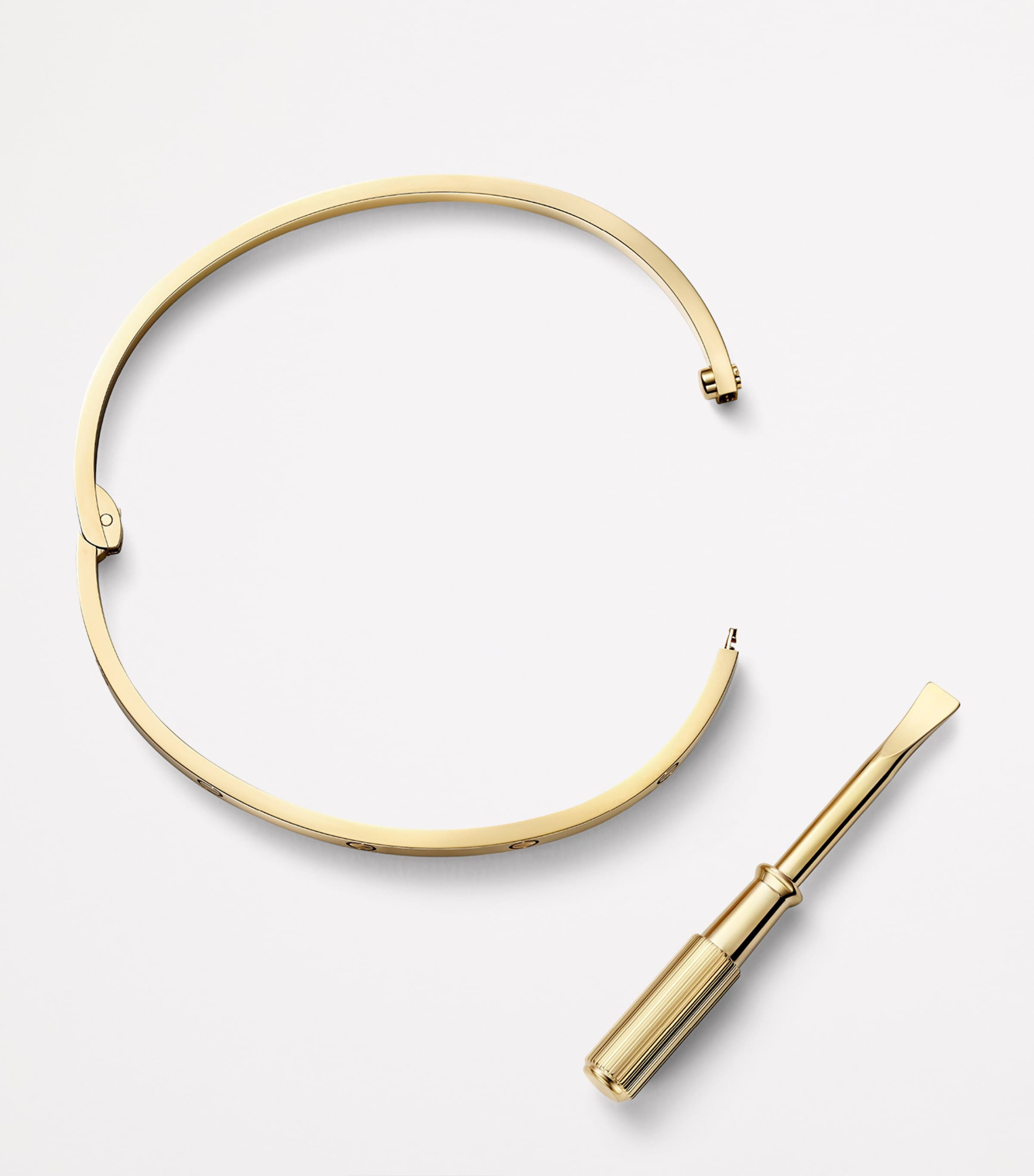 LOVE Small Yellow Gold Bracelet YELLOW GOLD Image 2