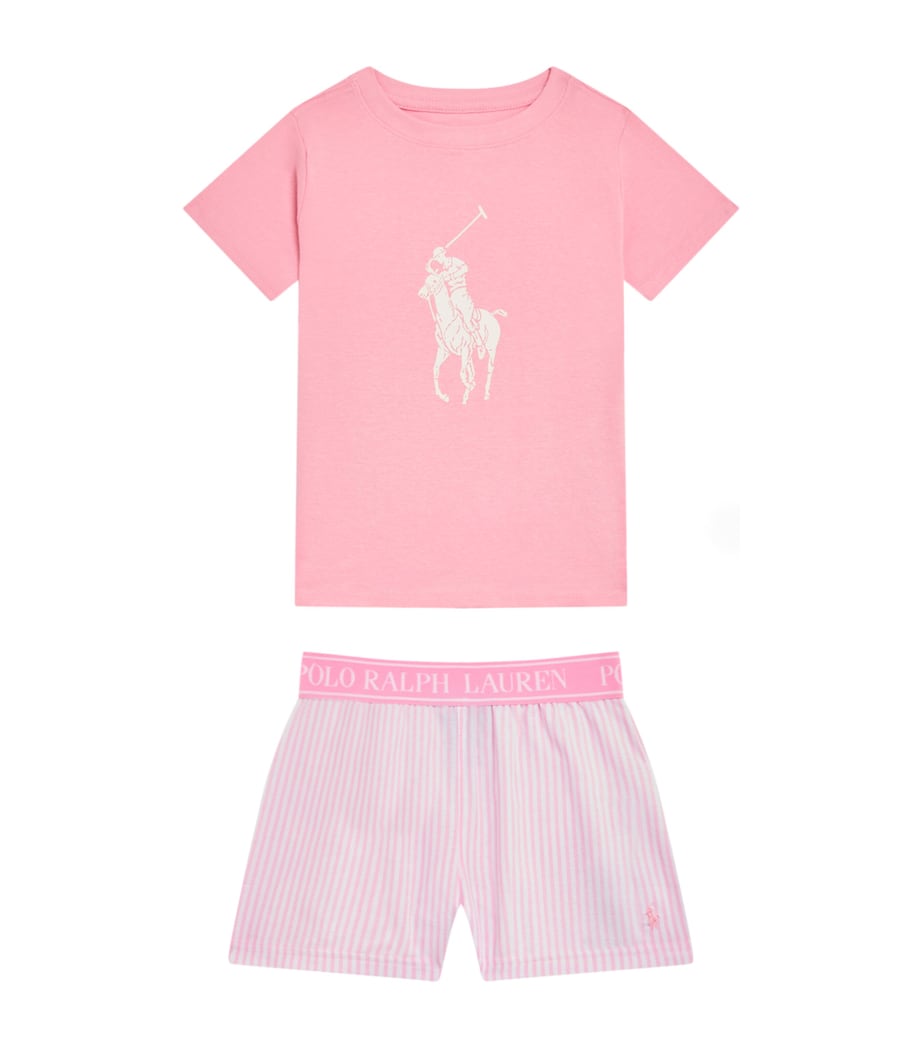 Logo Pyjama Set (4-6 Years) W2QWHITE/CARMEL PINK Image 1