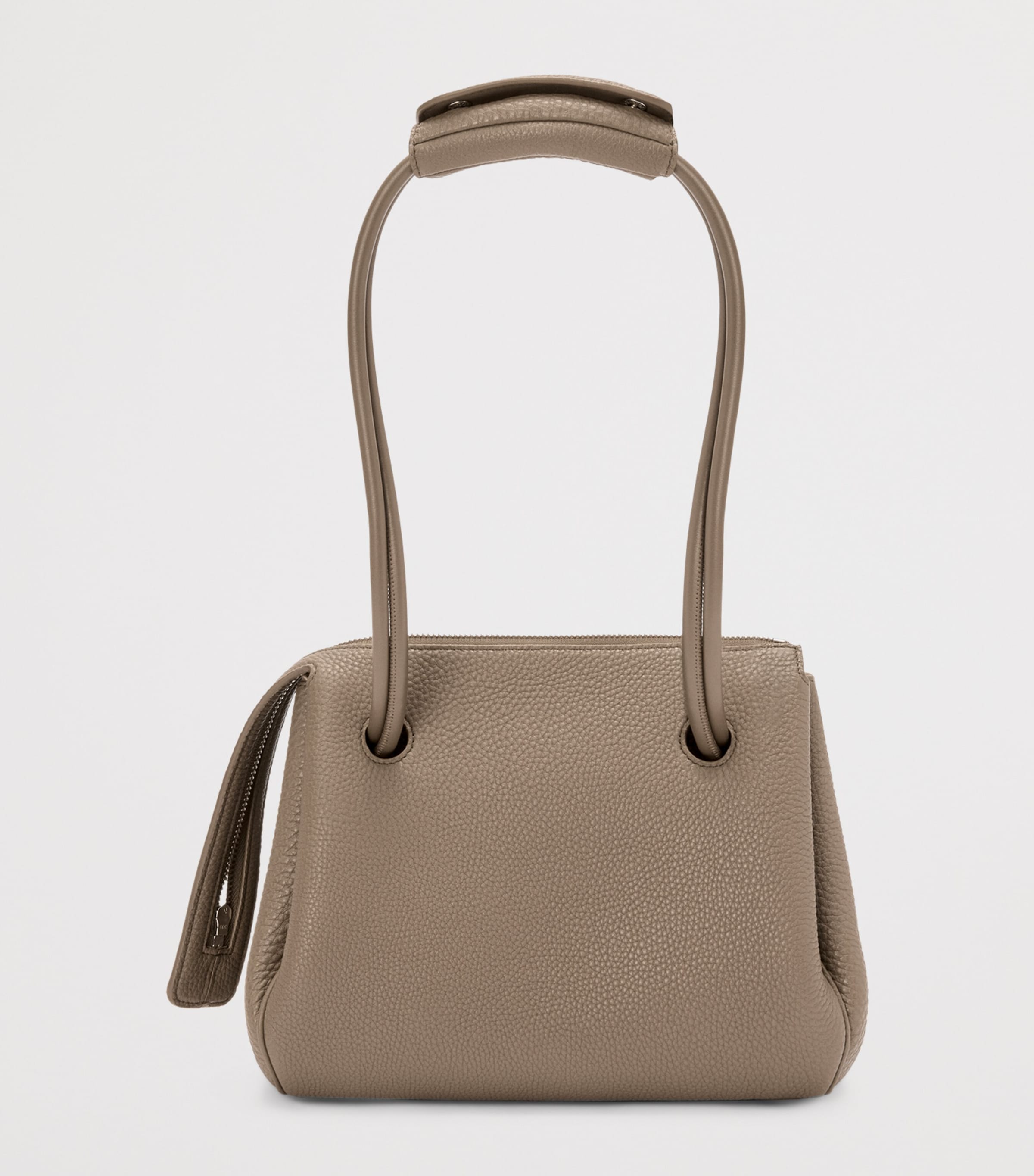 Small Grained Leather Madrid Shoulder Bag TAUPE Image 5