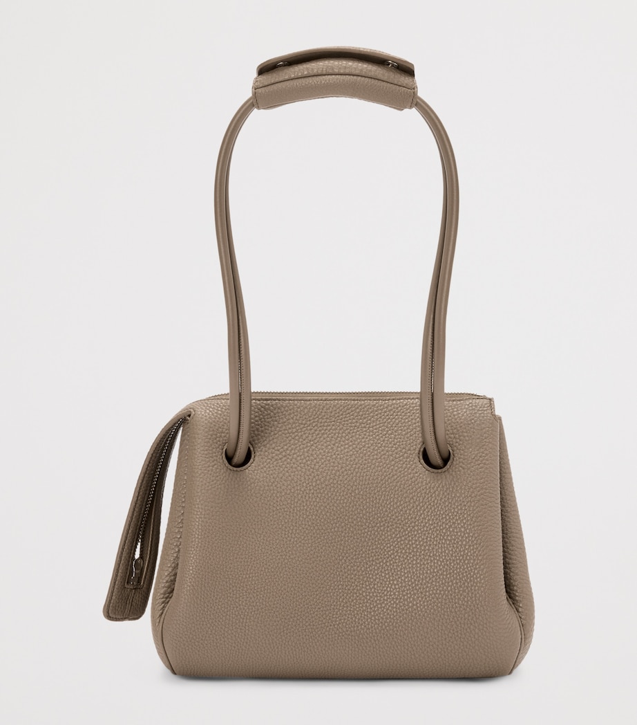 Small Grained Leather Madrid Shoulder Bag TAUPE Image 5