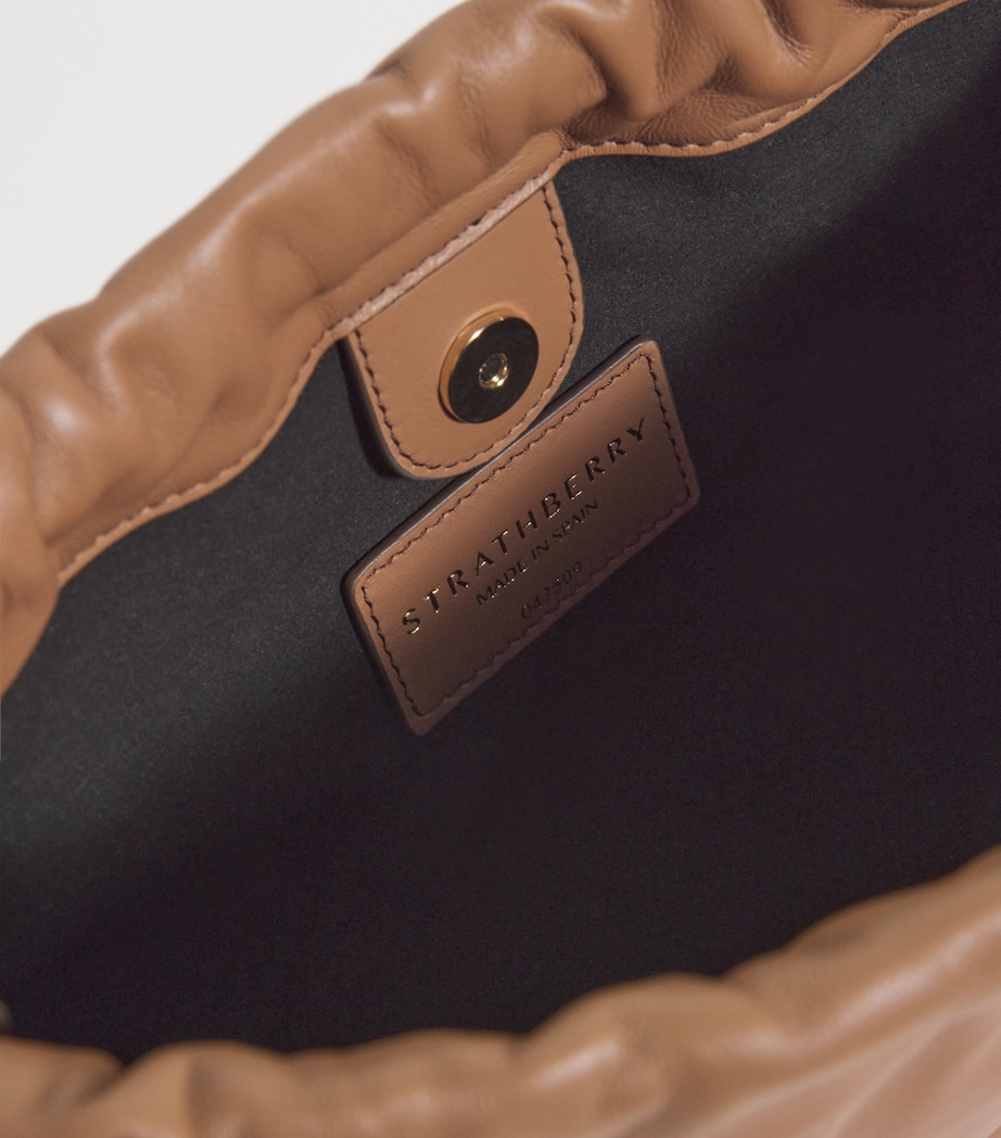 Leather Charlotte Clutch Bag CLAY Image 4